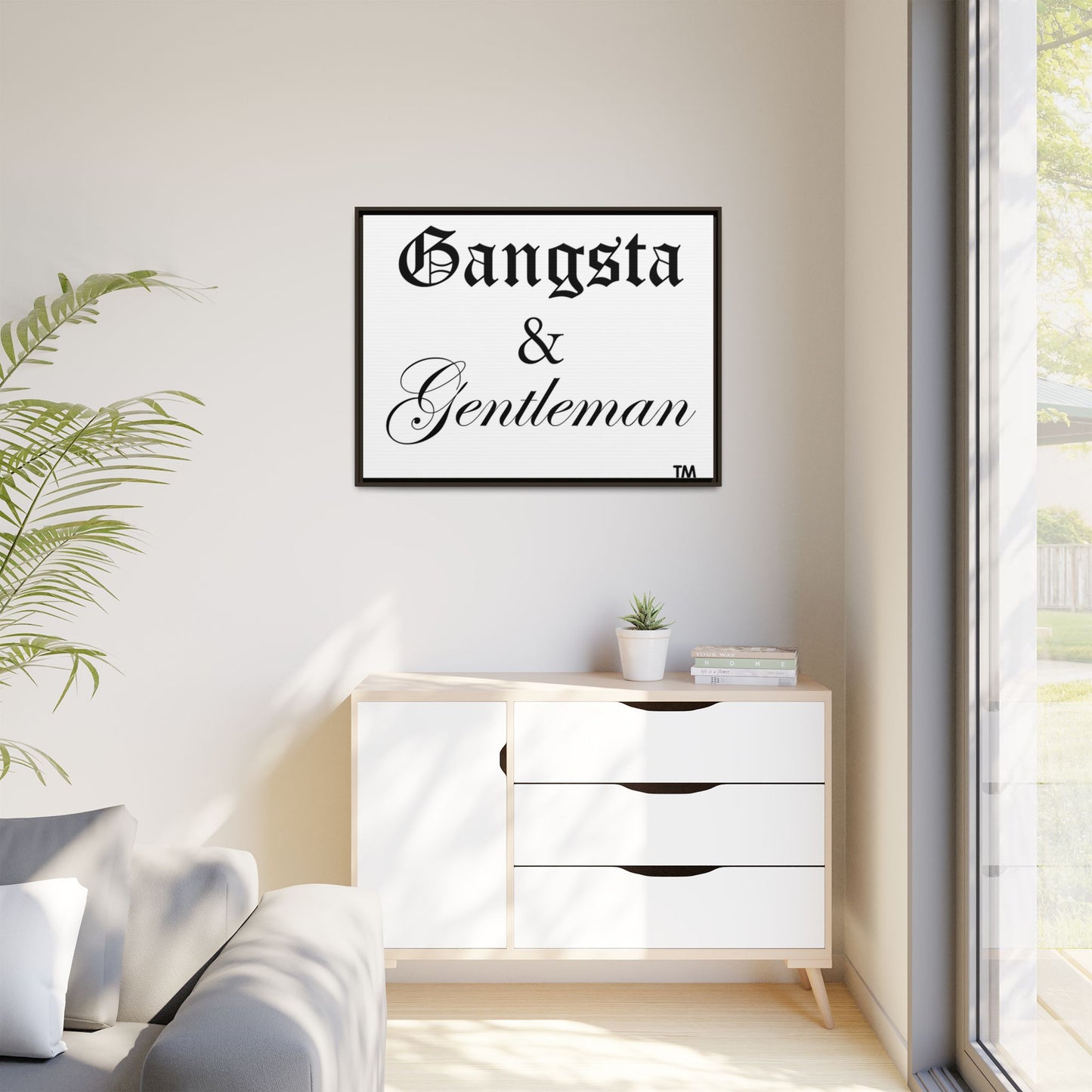 Gangsta & Gentleman Framed Matte Canvas Art - Stylish Wall Decor