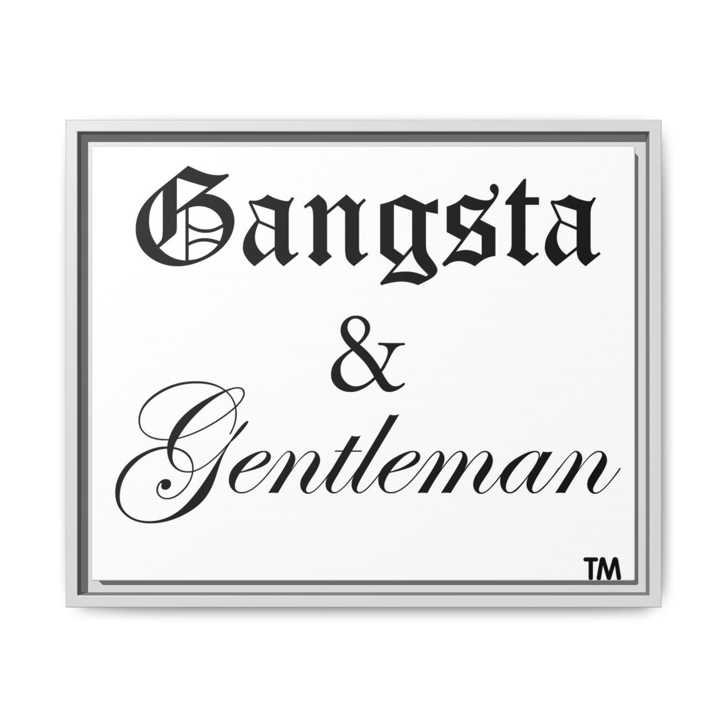 Gangsta & Gentleman Framed Matte Canvas Art - Stylish Wall Decor