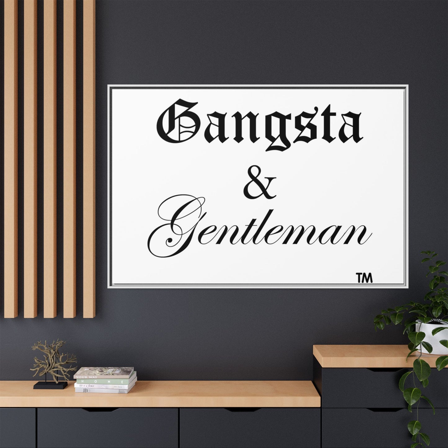 Gangsta & Gentleman Framed Matte Canvas Art - Stylish Wall Decor