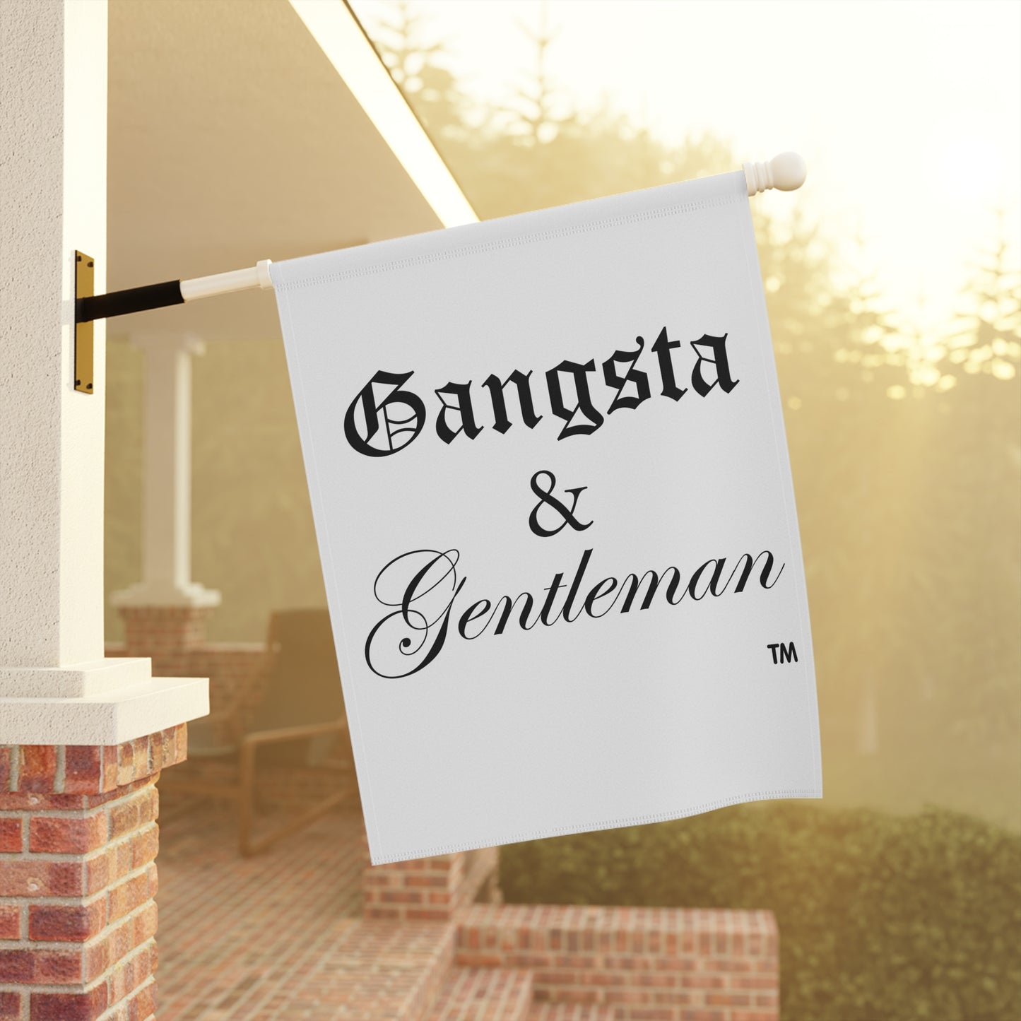 Gangsta & Gentleman Garden Banner - Stylish Outdoor Decor for Celebrations