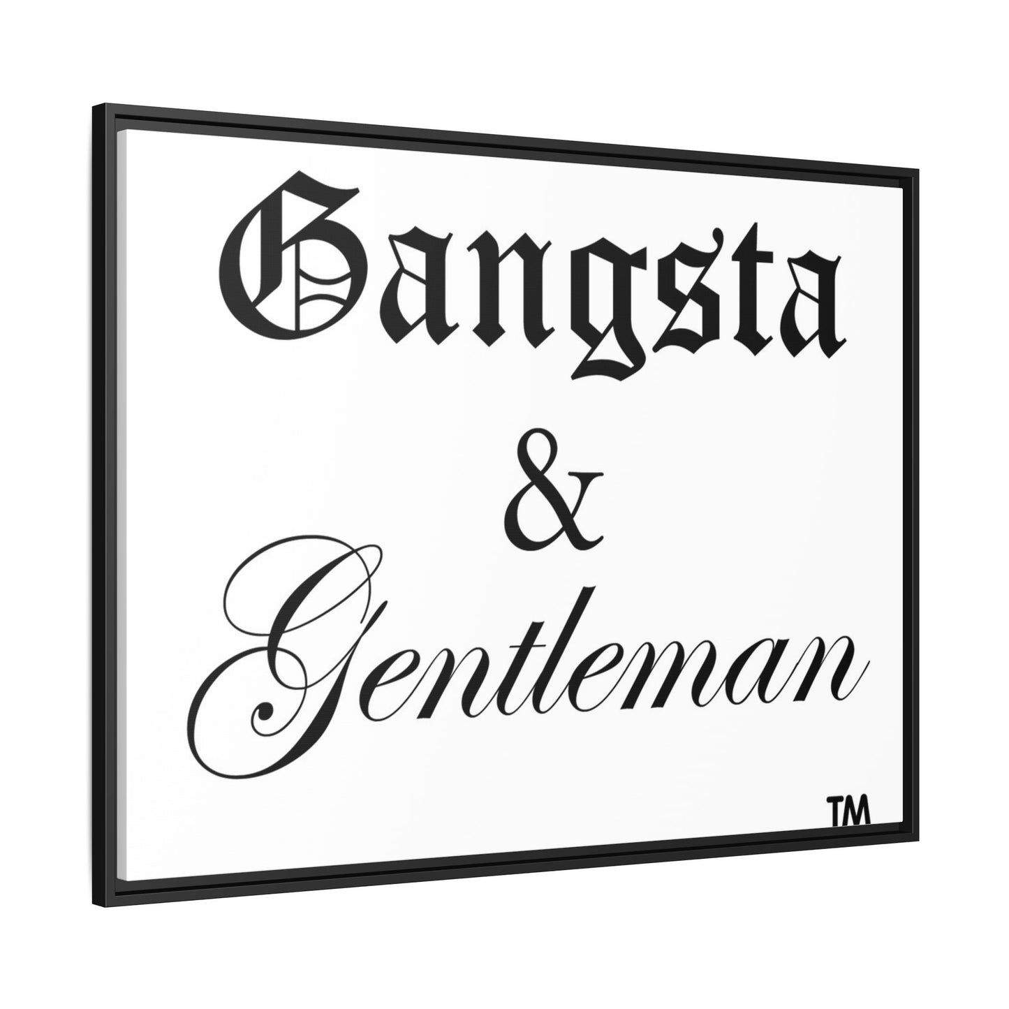 Gangsta & Gentleman Framed Matte Canvas Art - Stylish Wall Decor