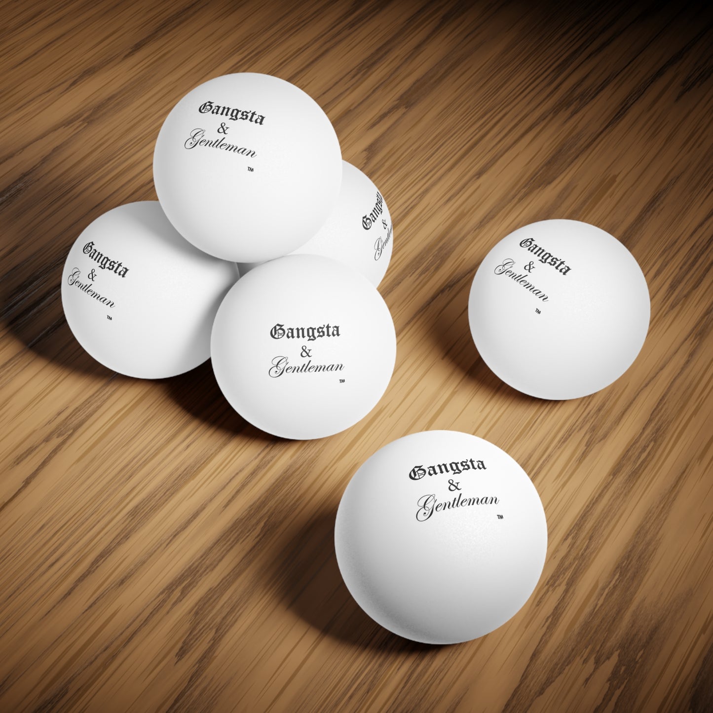 Gangsta & Gentleman Ping Pong/Beer Pong Balls - 6 Pack for Fun and Celebration