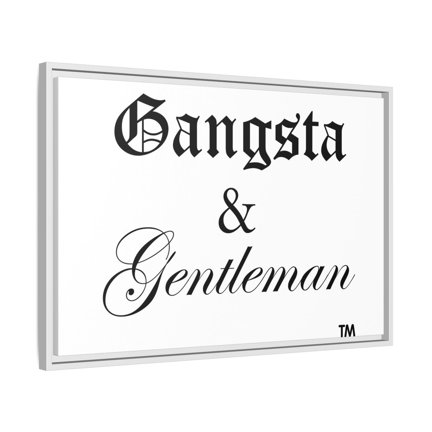 Gangsta & Gentleman Framed Matte Canvas Art - Stylish Wall Decor