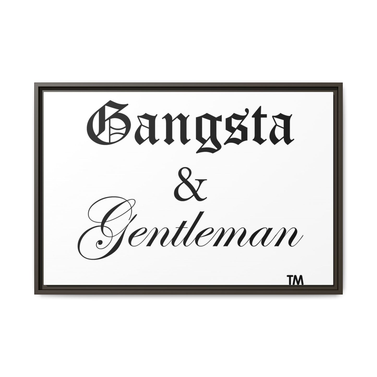 Gangsta & Gentleman Framed Matte Canvas Art - Stylish Wall Decor