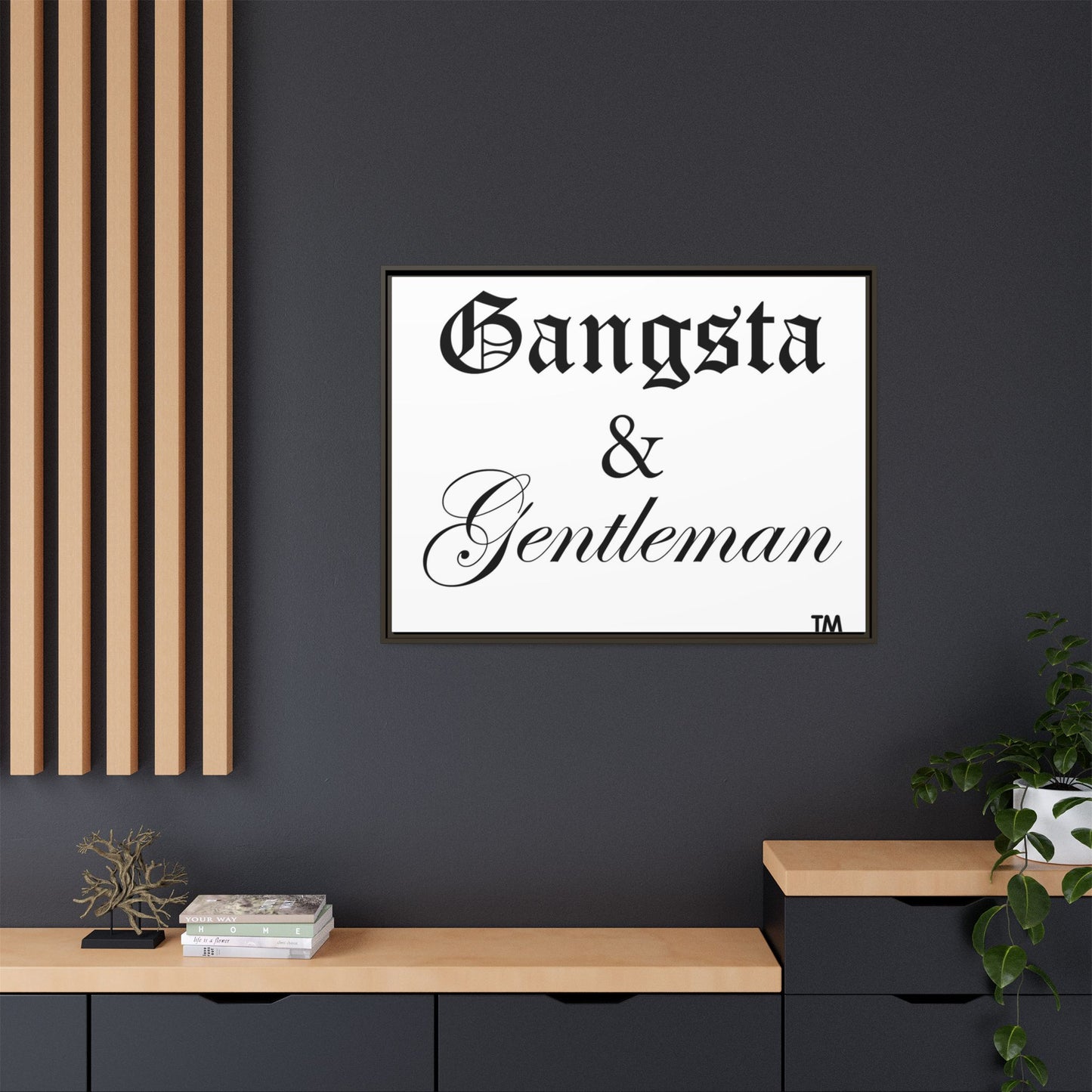 Gangsta & Gentleman Framed Matte Canvas Art - Stylish Wall Decor