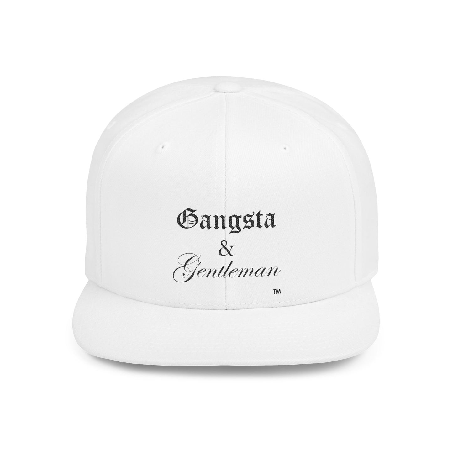 Gangsta & Gentleman Snapback Cap - Trendy Flat Bill Hat for Stylish Individuals