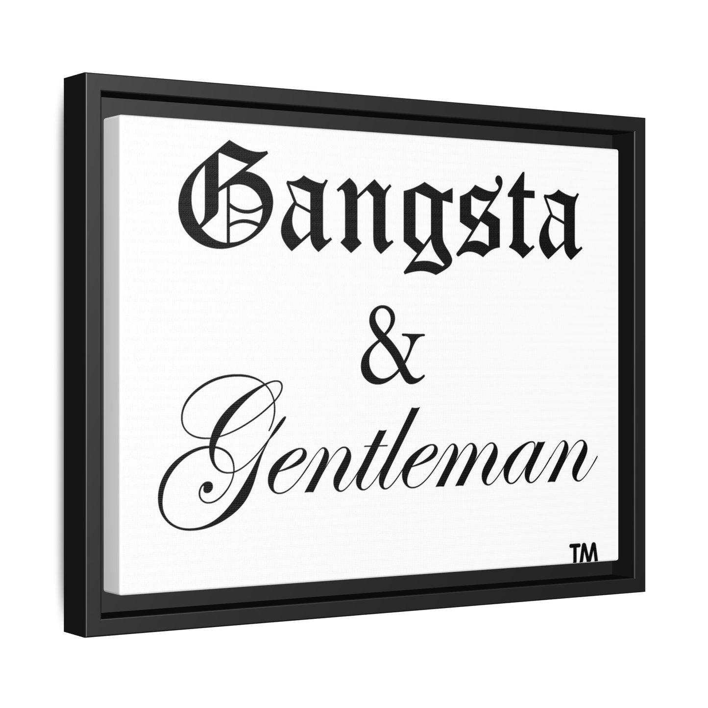 Gangsta & Gentleman Framed Matte Canvas Art - Stylish Wall Decor