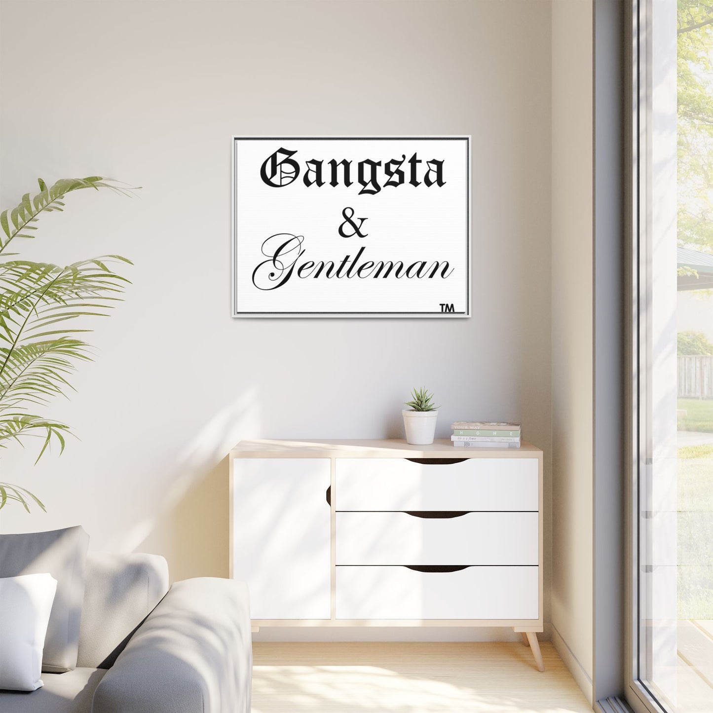 Gangsta & Gentleman Framed Matte Canvas Art - Stylish Wall Decor