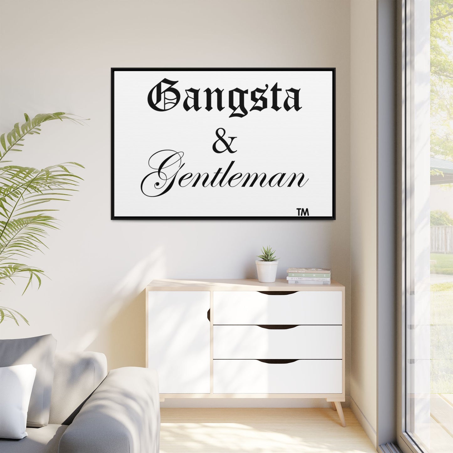 Gangsta & Gentleman Framed Matte Canvas Art - Stylish Wall Decor