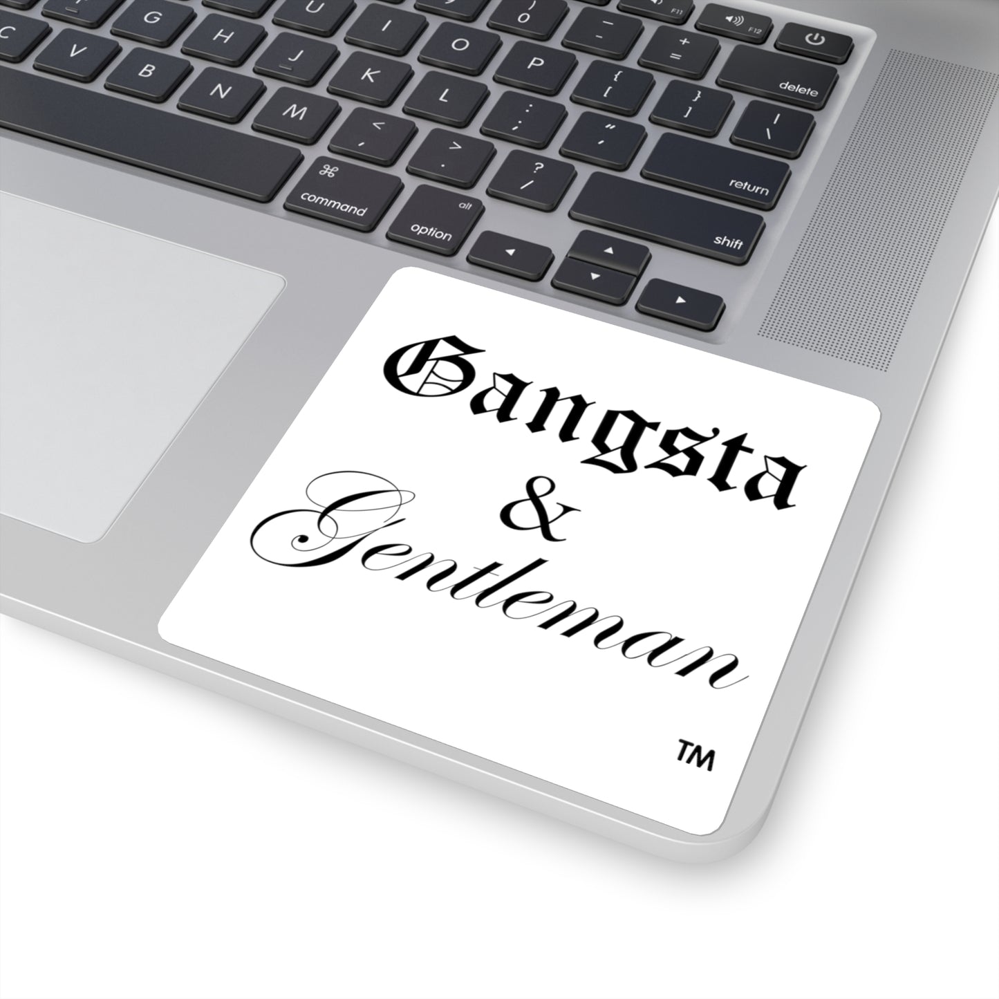 Gangsta & Gentleman Square Stickers - Stylish Laptop Decor, Unique Gift for Trendsetters