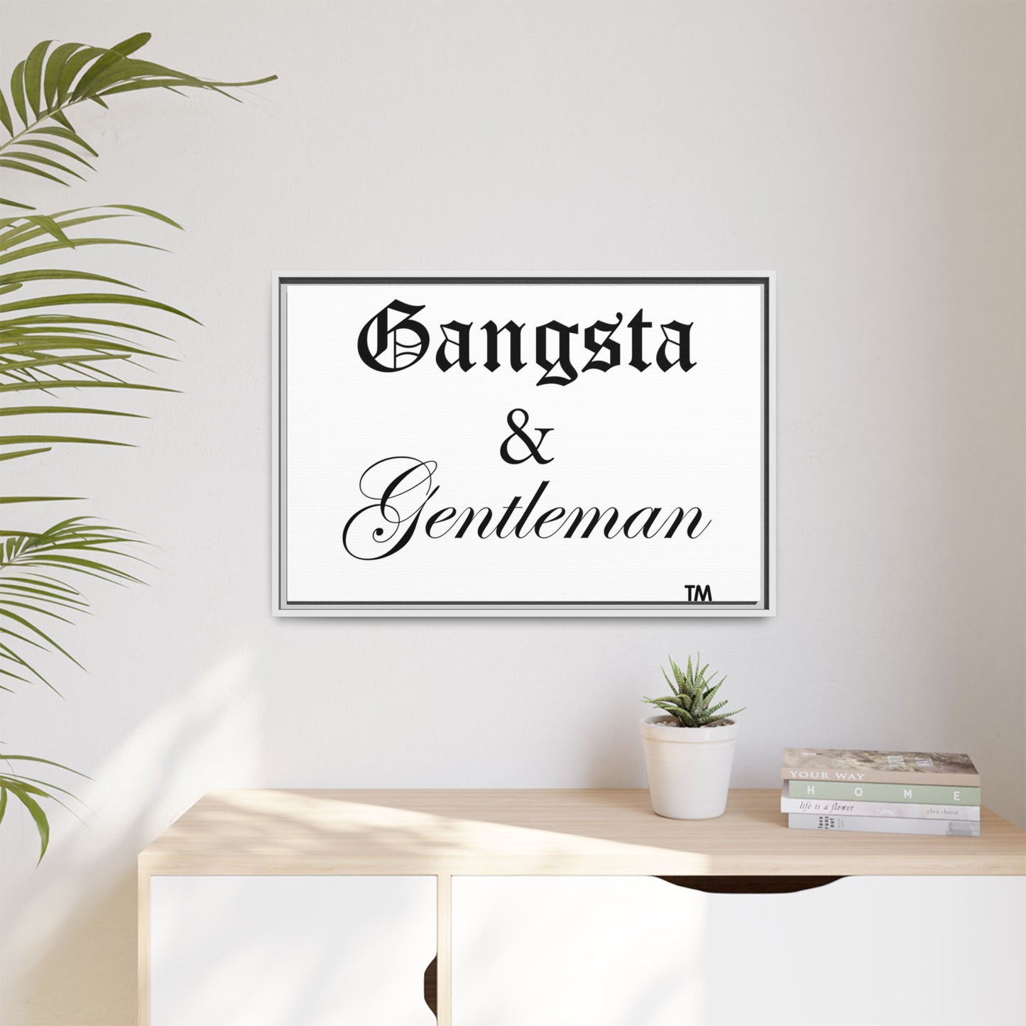 Gangsta & Gentleman Framed Matte Canvas Art - Stylish Wall Decor