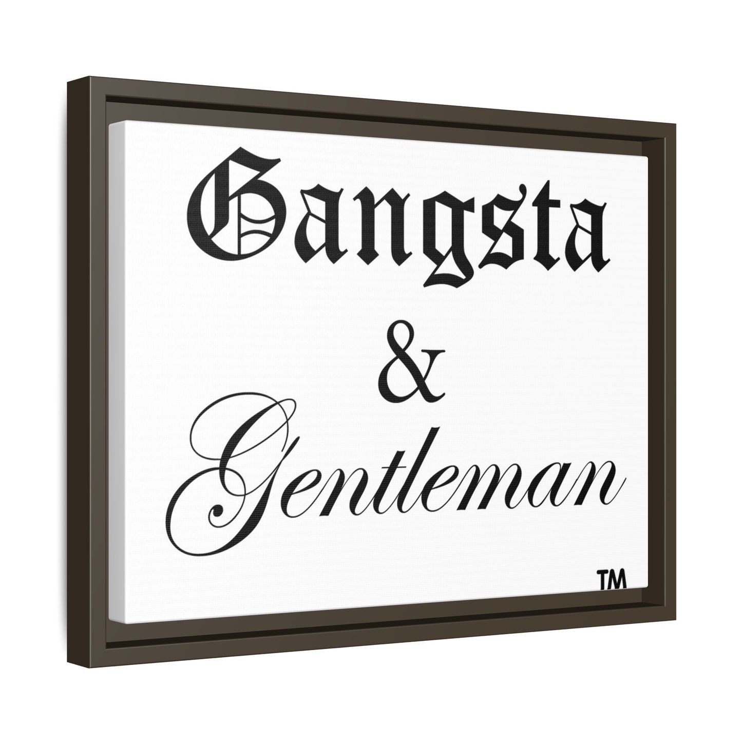 Gangsta & Gentleman Framed Matte Canvas Art - Stylish Wall Decor