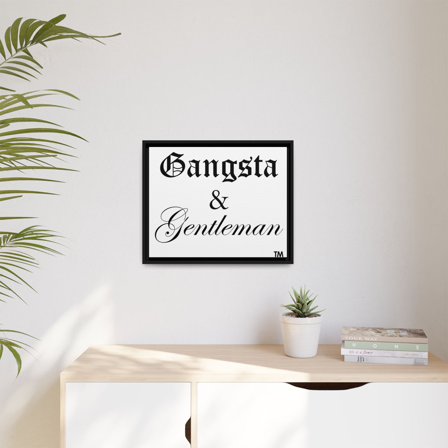 Gangsta & Gentleman Framed Matte Canvas Art - Stylish Wall Decor