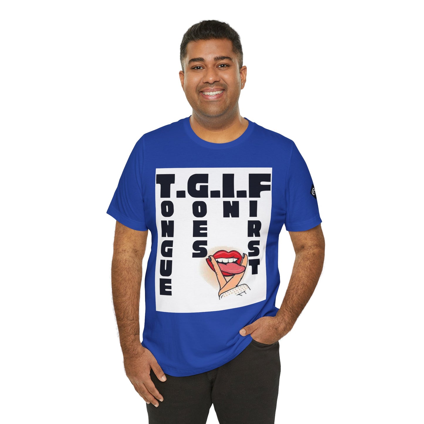 TGIF Tongue Graphic Tee - Unisex Jersey Short Sleeve T-Shirt