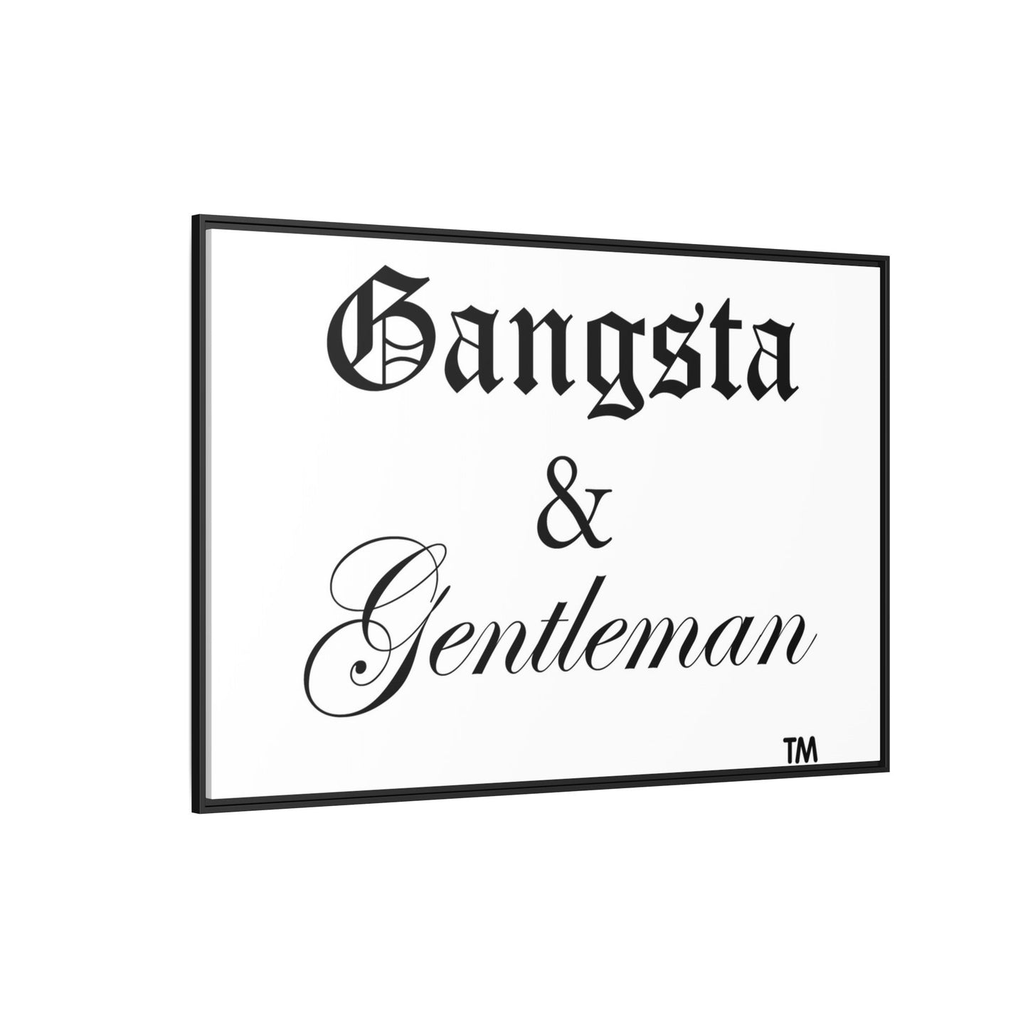 Gangsta & Gentleman Framed Matte Canvas Art - Stylish Wall Decor