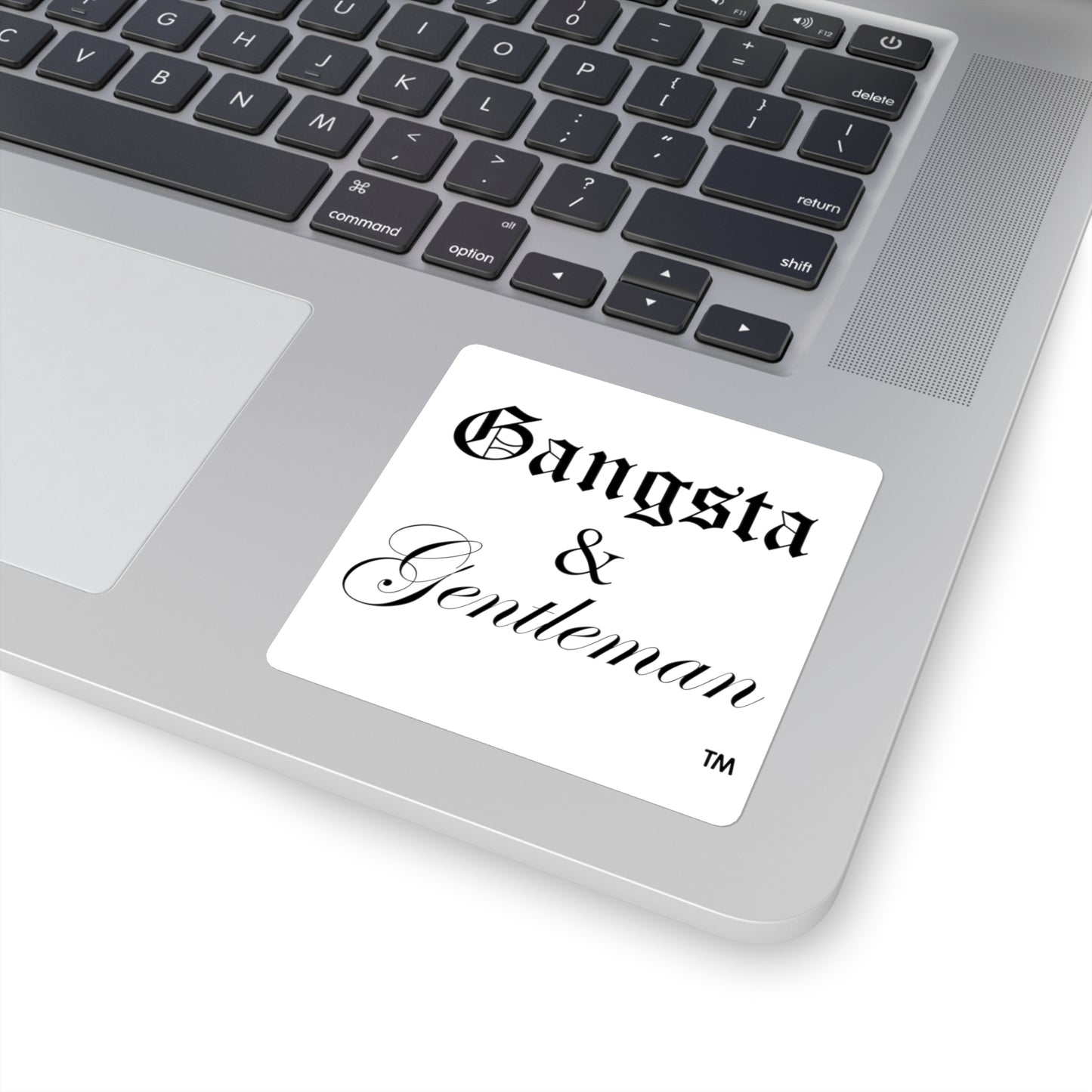 Gangsta & Gentleman Square Stickers - Stylish Laptop Decor, Unique Gift for Trendsetters