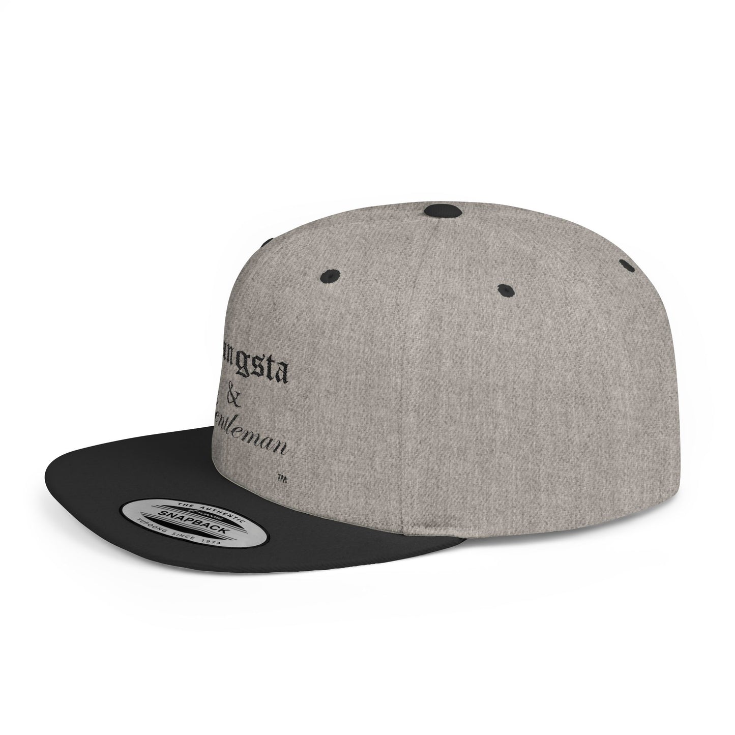Gangsta & Gentleman Snapback Cap - Trendy Flat Bill Hat for Stylish Individuals