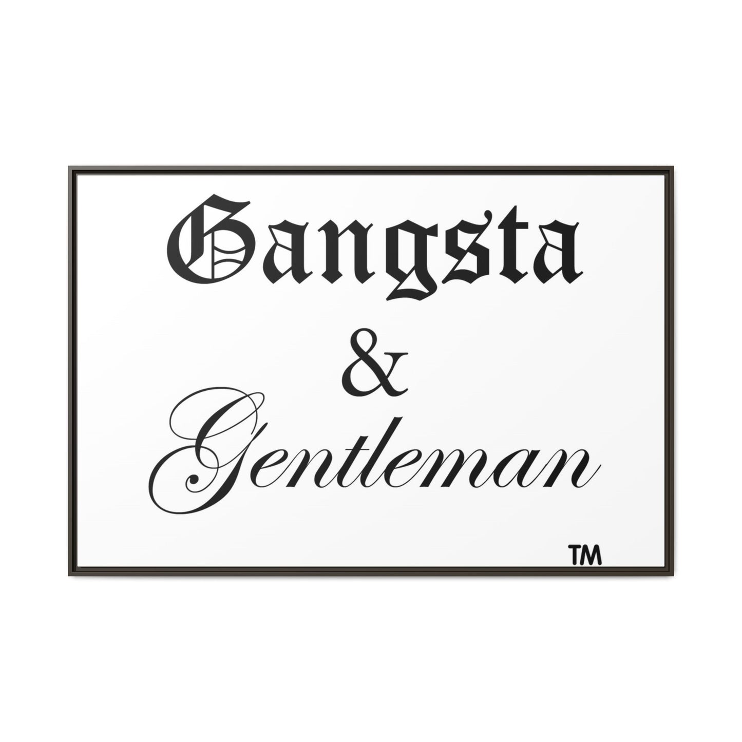 Gangsta & Gentleman Framed Matte Canvas Art - Stylish Wall Decor