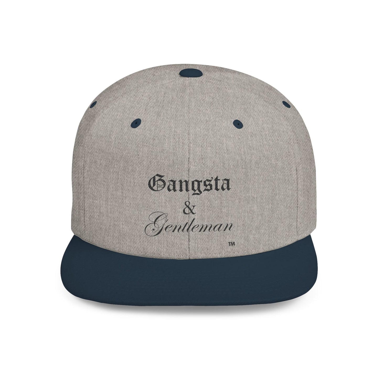 Gangsta & Gentleman Snapback Cap - Trendy Flat Bill Hat for Stylish Individuals