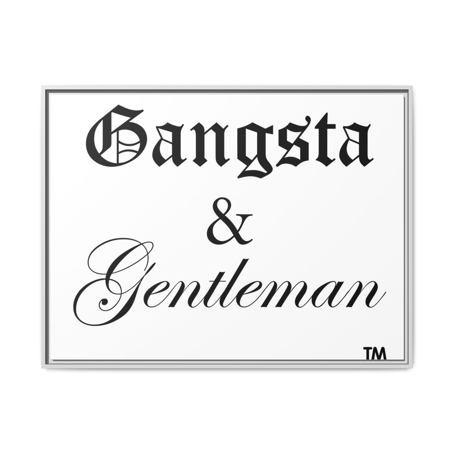 Gangsta & Gentleman Framed Matte Canvas Art - Stylish Wall Decor