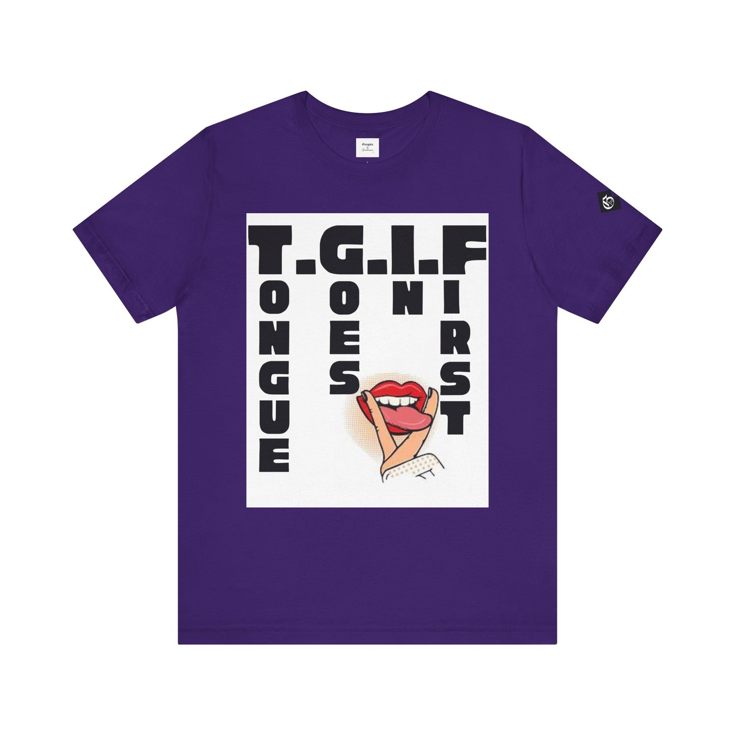 TGIF Tongue Graphic Tee - Unisex Jersey Short Sleeve T-Shirt