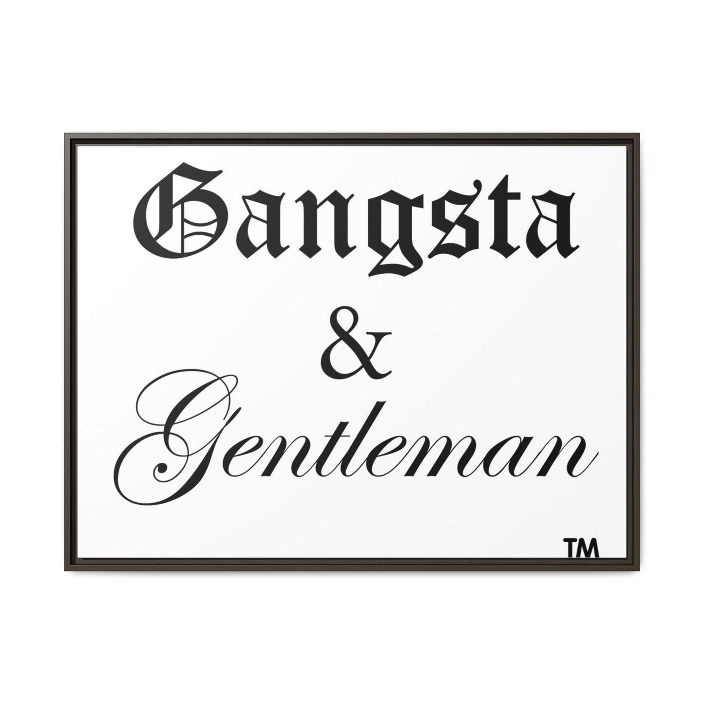 Gangsta & Gentleman Framed Matte Canvas Art - Stylish Wall Decor