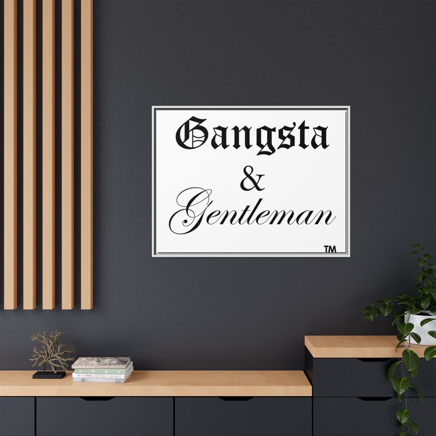 Gangsta & Gentleman Framed Matte Canvas Art - Stylish Wall Decor