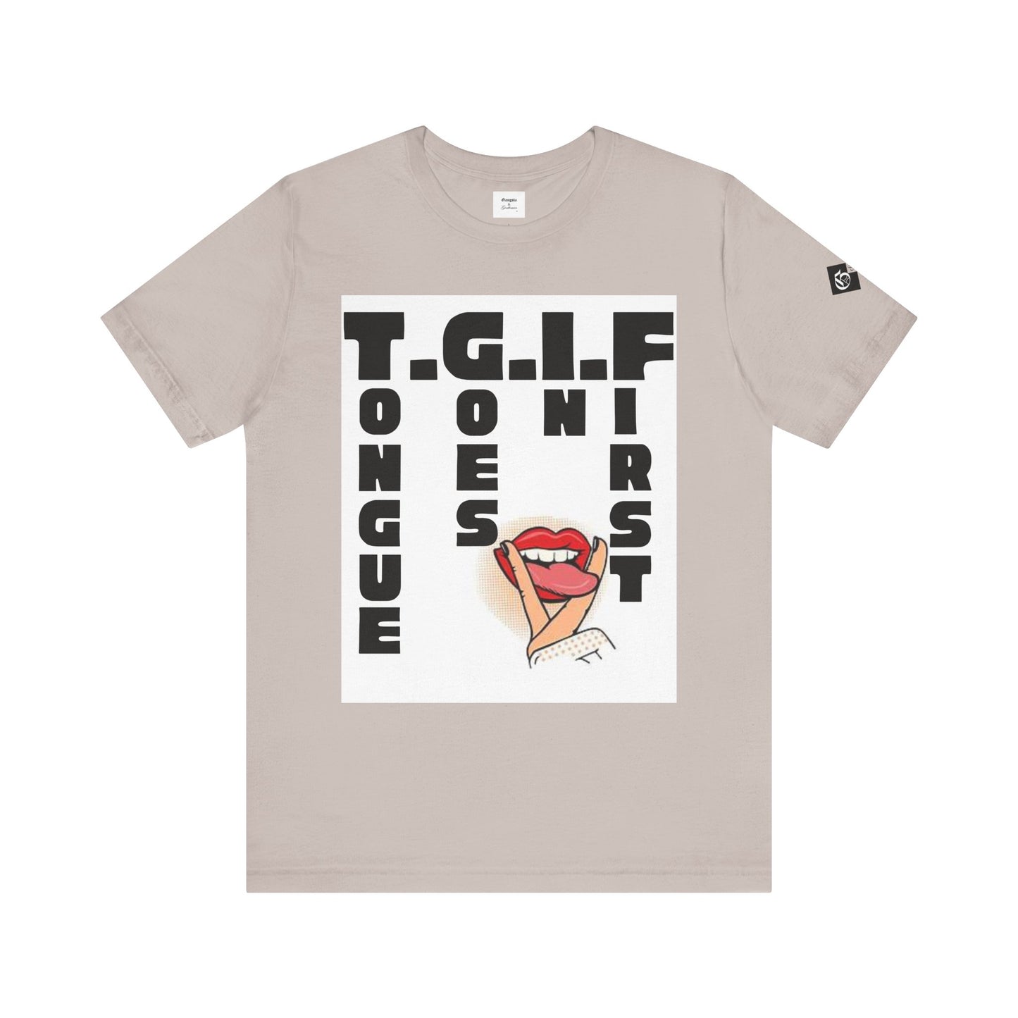 TGIF Tongue Graphic Tee - Unisex Jersey Short Sleeve T-Shirt