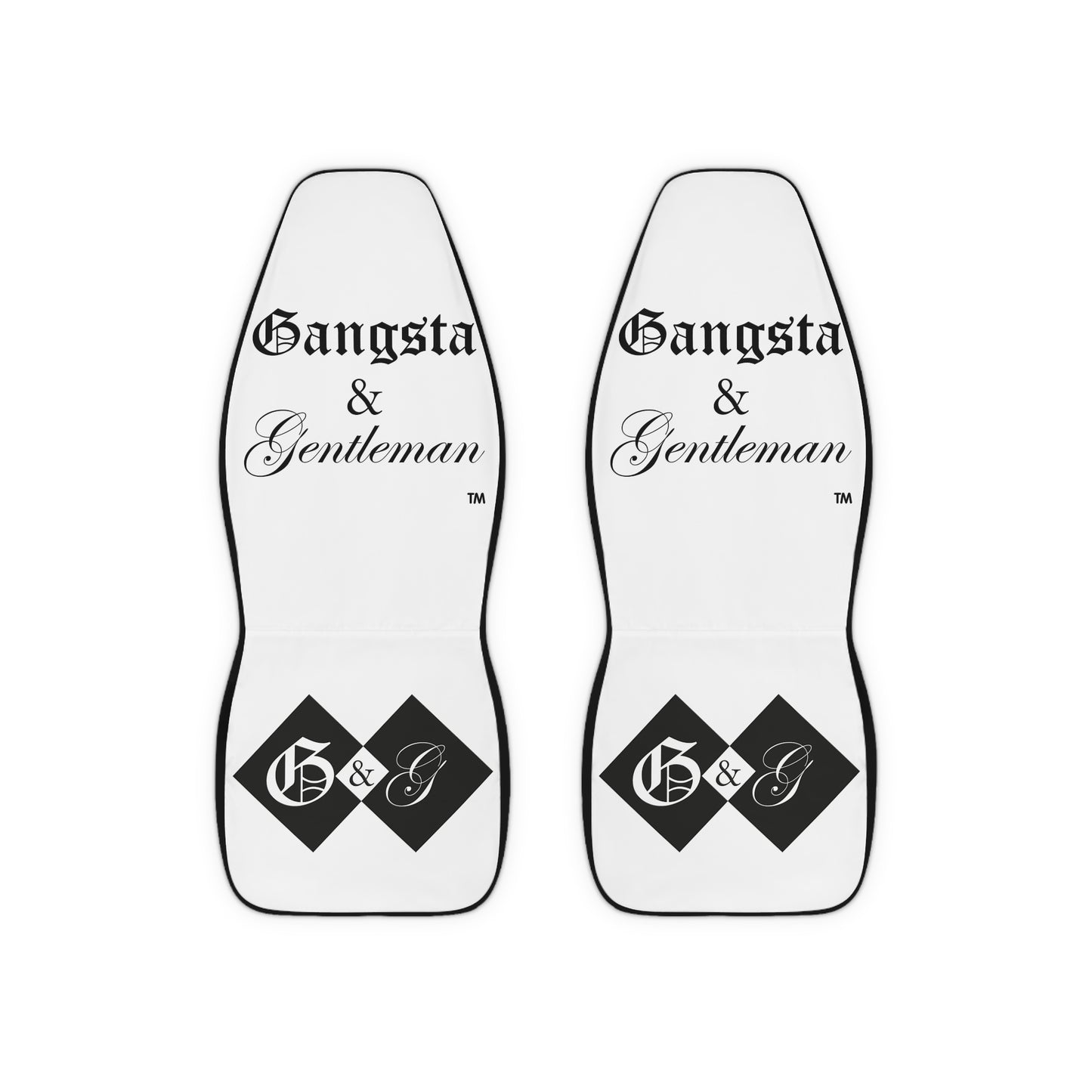 Stylish Polyester Car Seat Covers - Gangsta & Gentleman Design