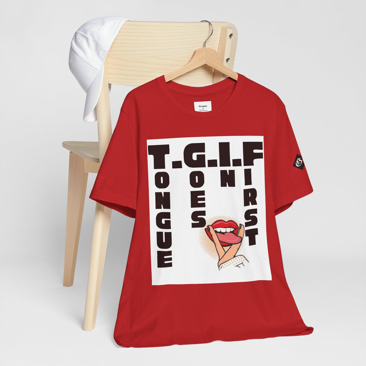 TGIF Tongue Graphic Tee - Unisex Jersey Short Sleeve T-Shirt