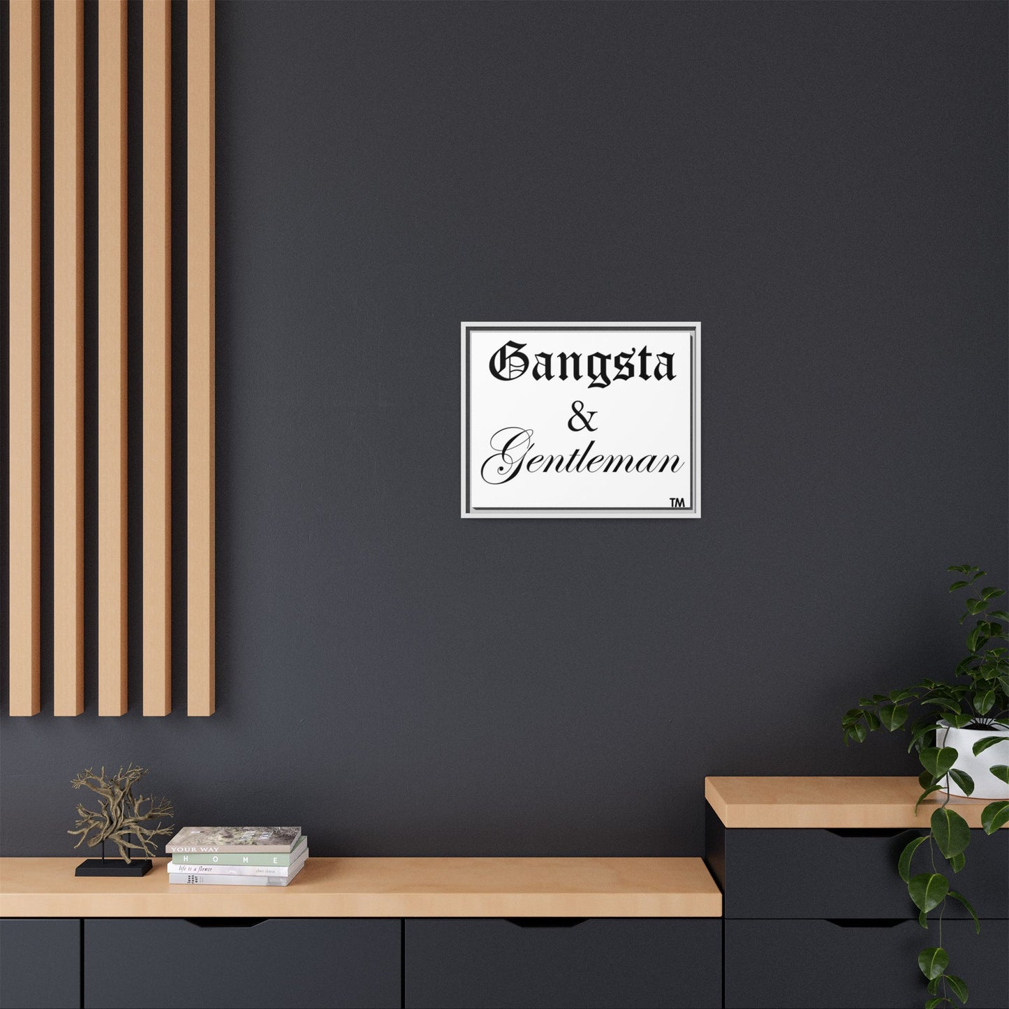 Gangsta & Gentleman Framed Matte Canvas Art - Stylish Wall Decor