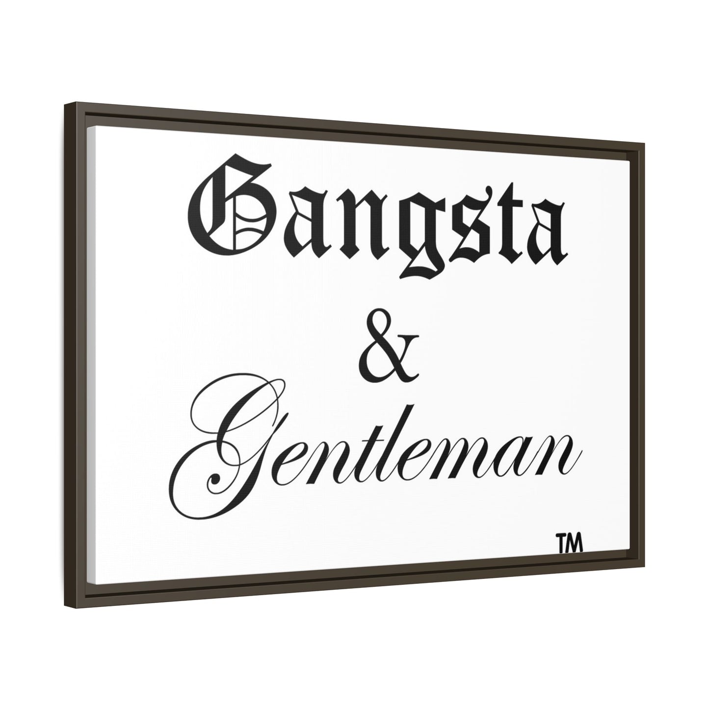 Gangsta & Gentleman Framed Matte Canvas Art - Stylish Wall Decor