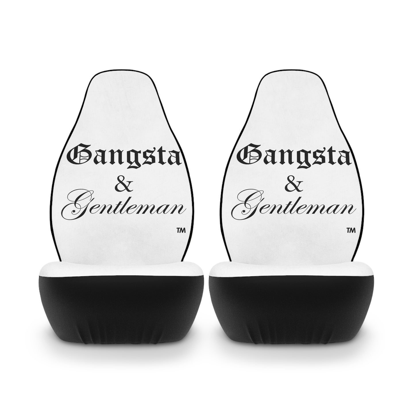 Stylish Polyester Car Seat Covers - Gangsta & Gentleman Design