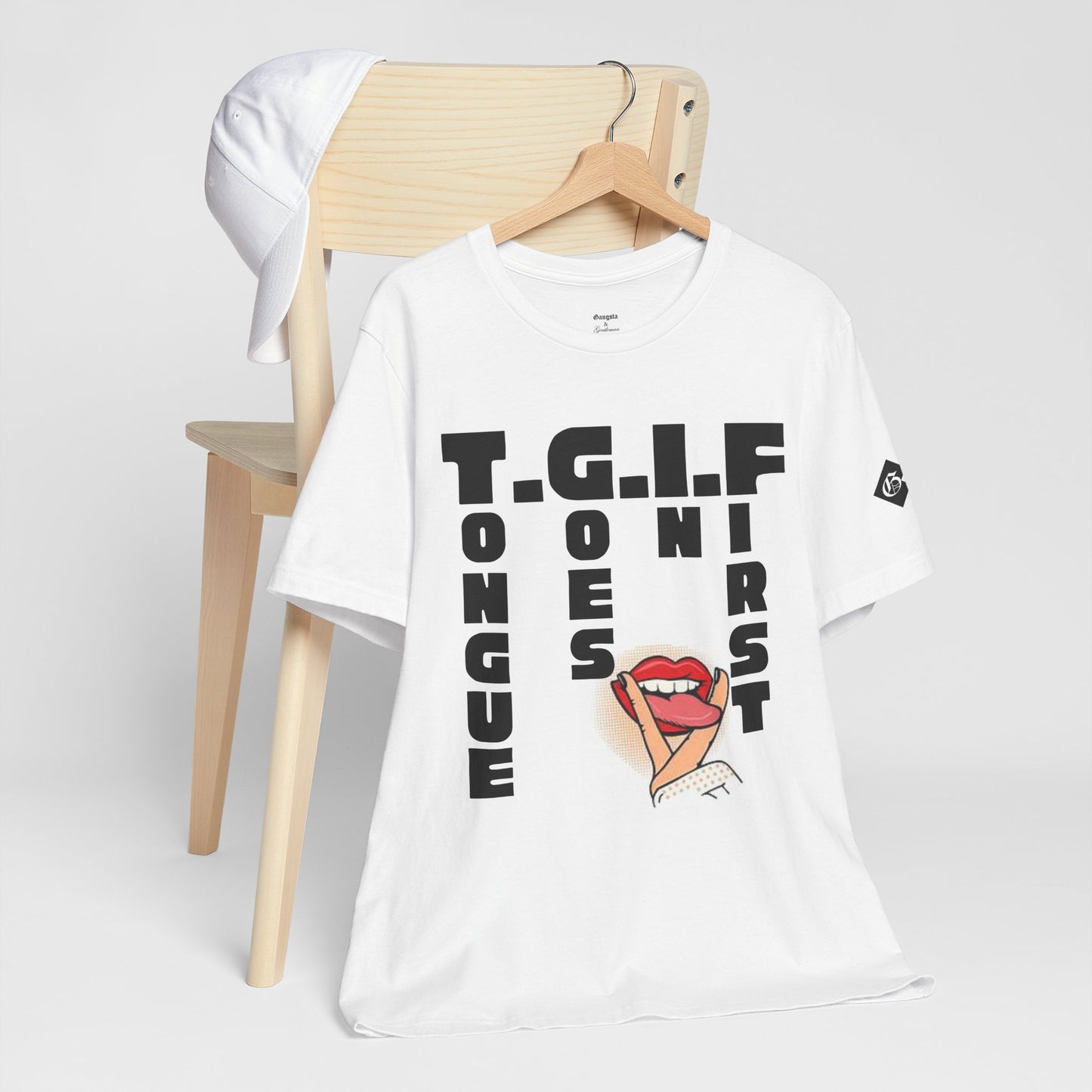 TGIF Tongue Graphic Tee - Unisex Jersey Short Sleeve T-Shirt