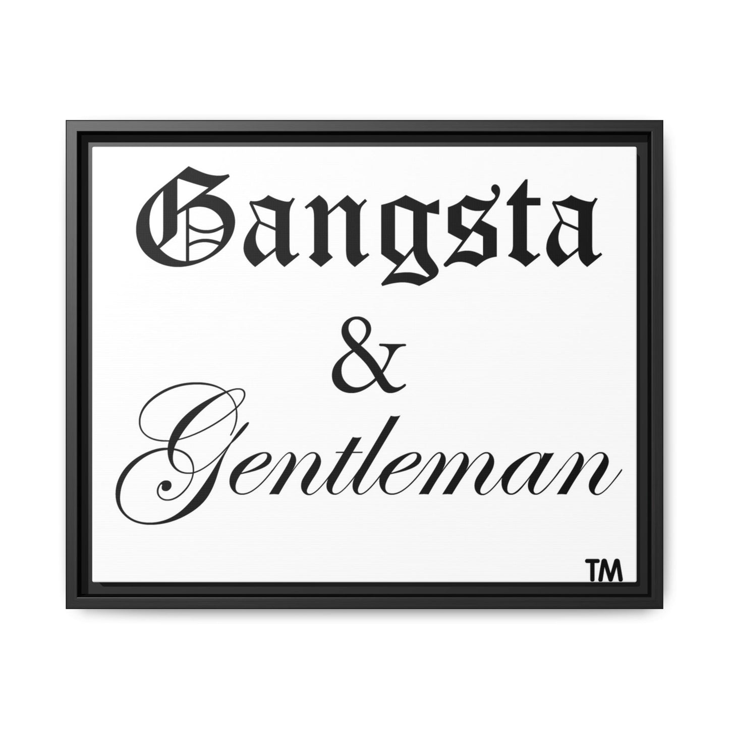 Gangsta & Gentleman Framed Matte Canvas Art - Stylish Wall Decor