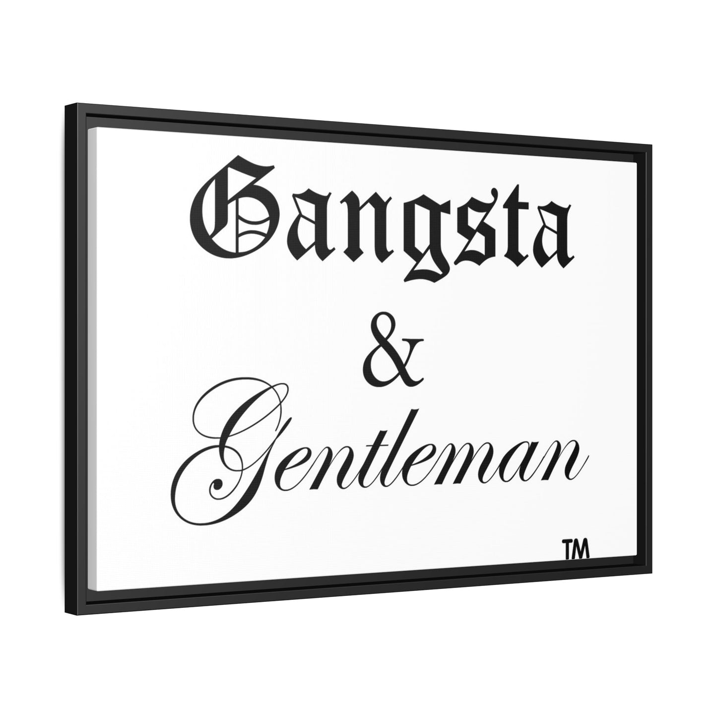 Gangsta & Gentleman Framed Matte Canvas Art - Stylish Wall Decor