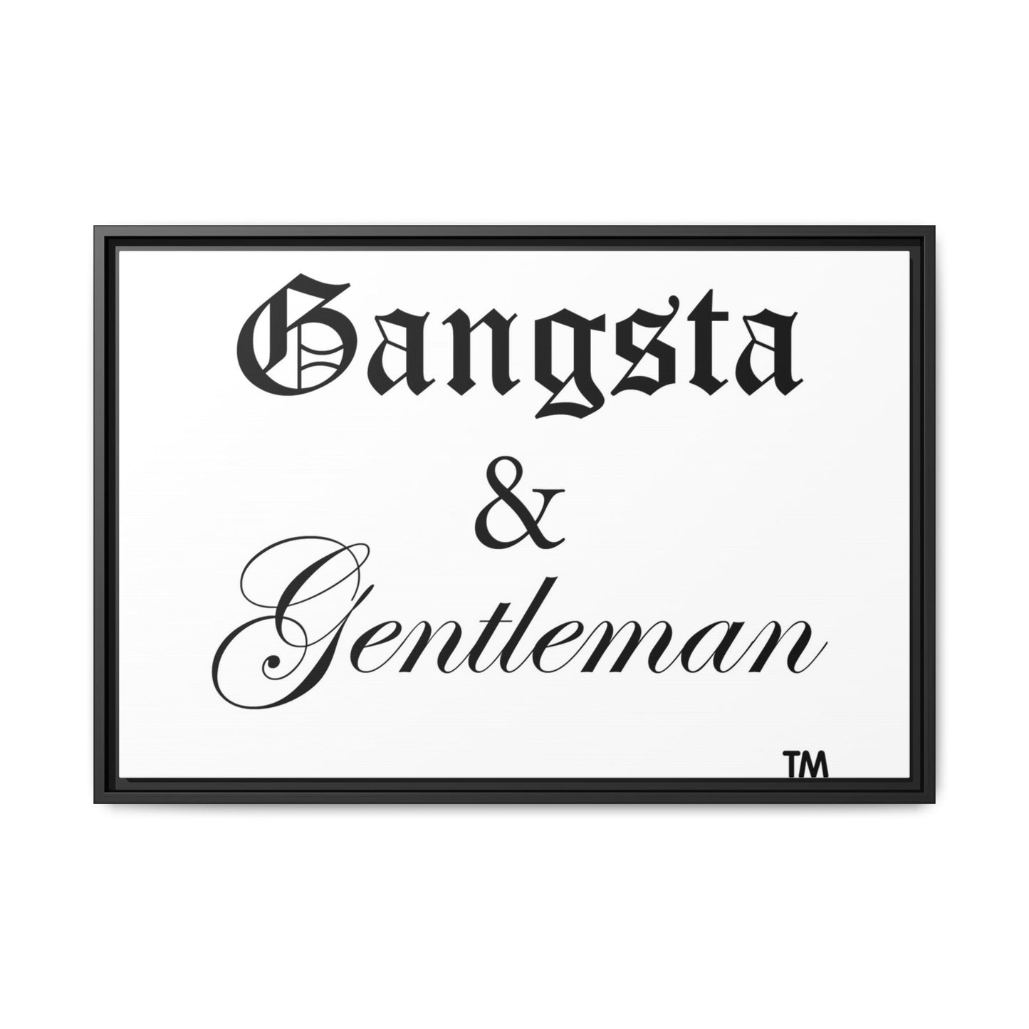 Gangsta & Gentleman Framed Matte Canvas Art - Stylish Wall Decor