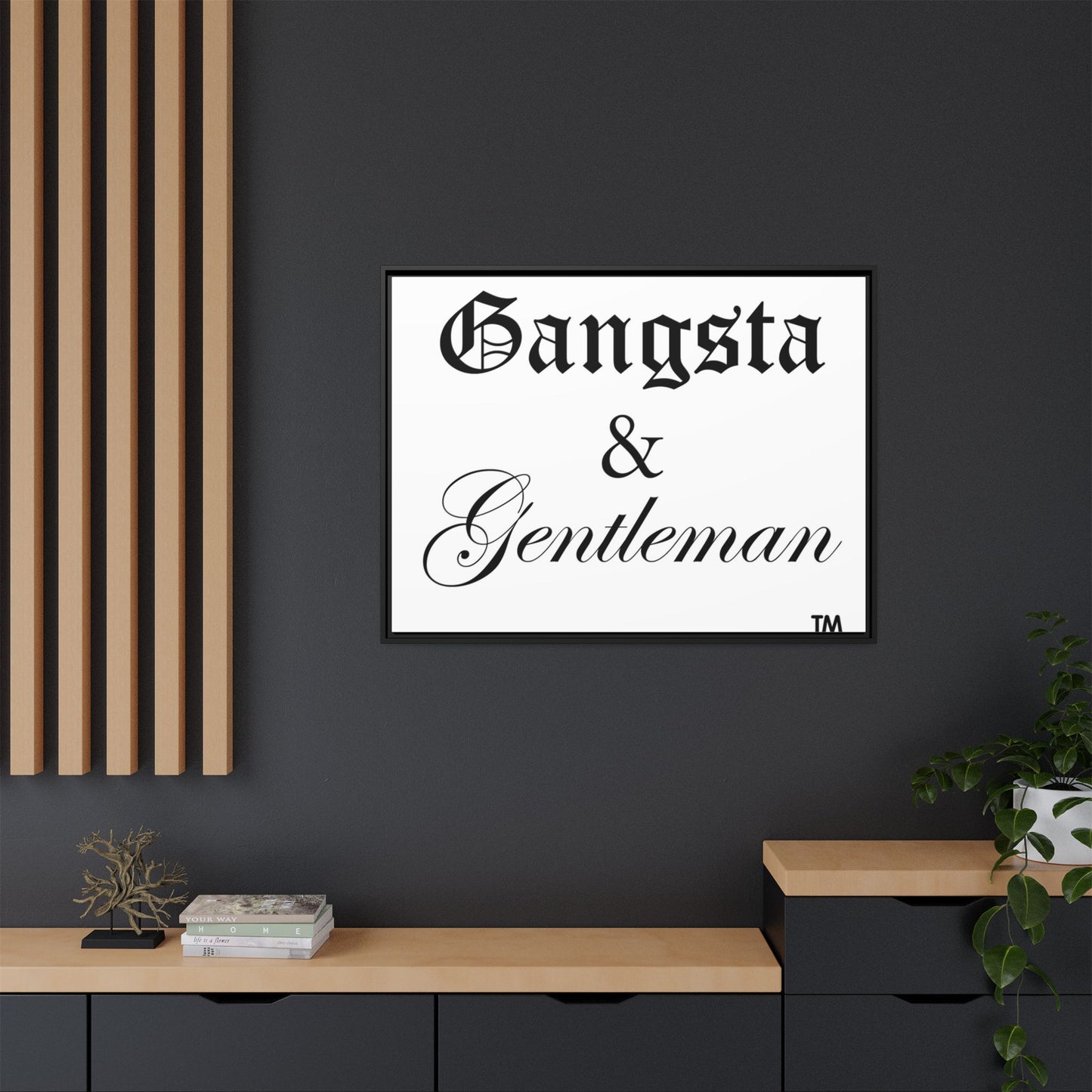 Gangsta & Gentleman Framed Matte Canvas Art - Stylish Wall Decor