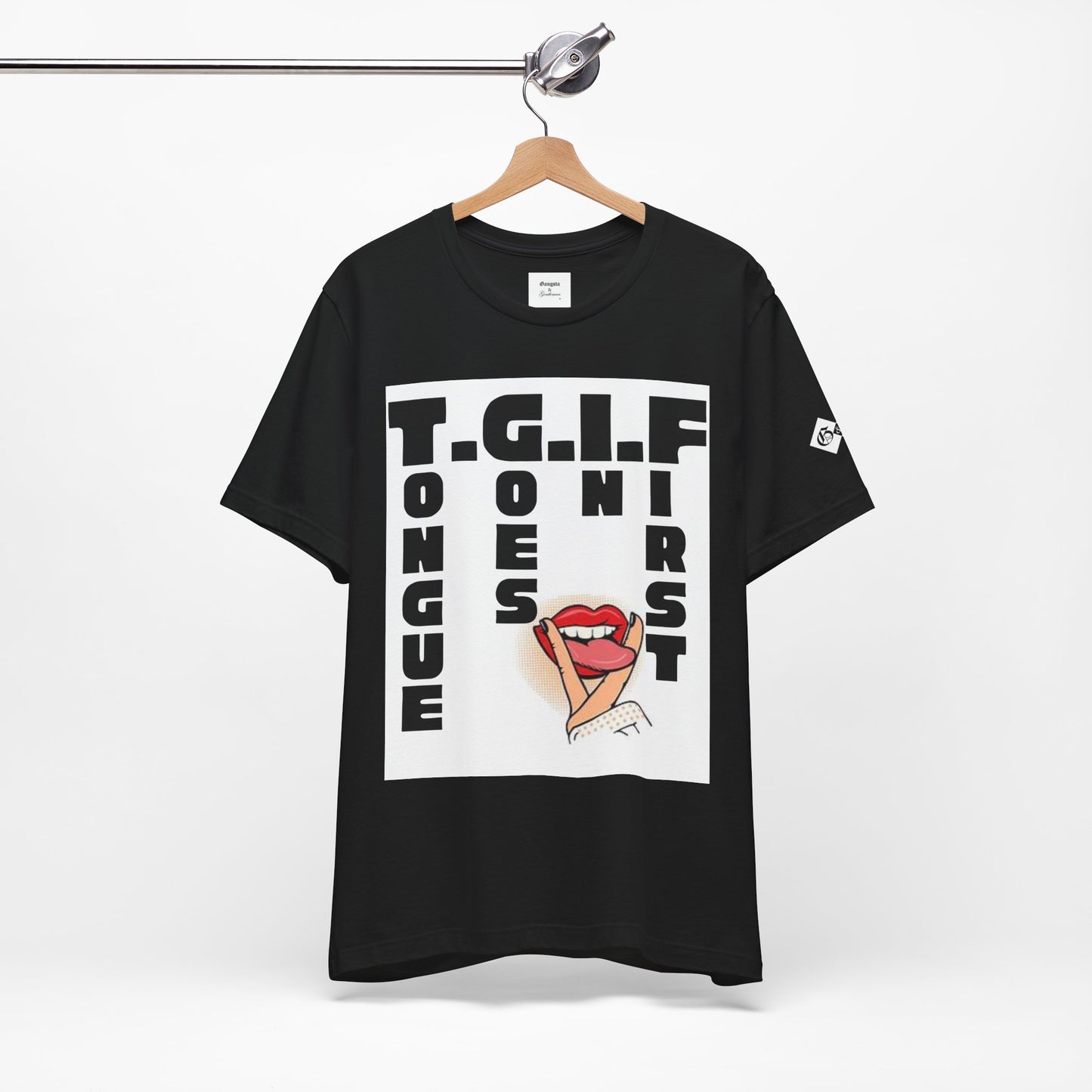 TGIF Tongue Graphic Tee - Unisex Jersey Short Sleeve T-Shirt