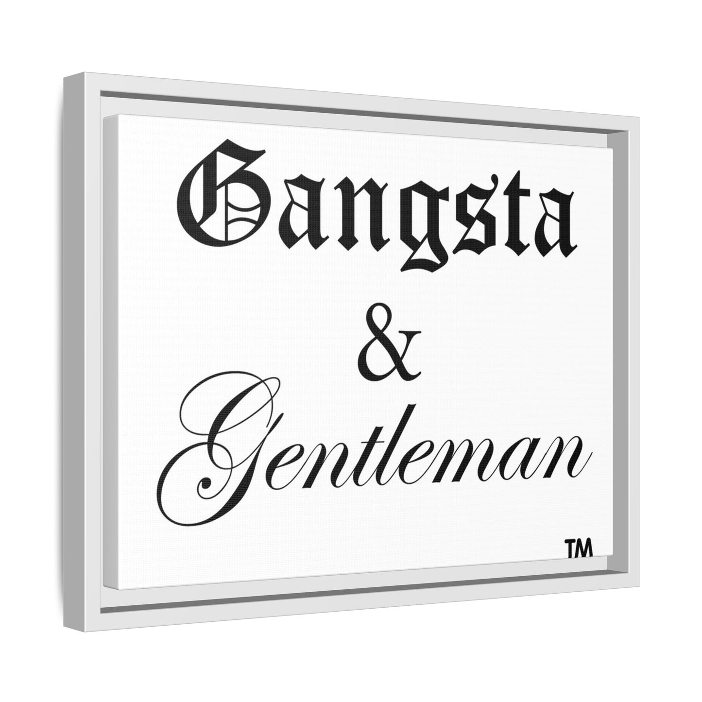 Gangsta & Gentleman Framed Matte Canvas Art - Stylish Wall Decor