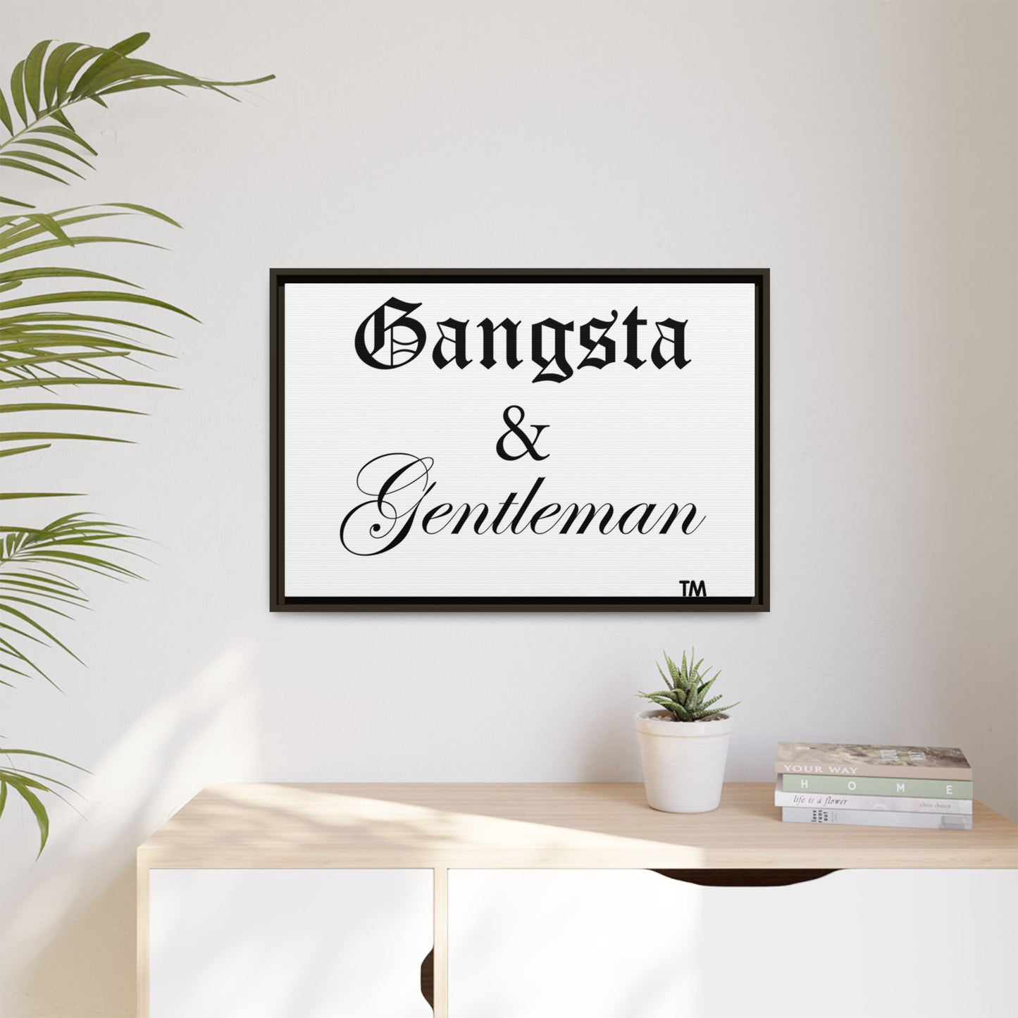 Gangsta & Gentleman Framed Matte Canvas Art - Stylish Wall Decor