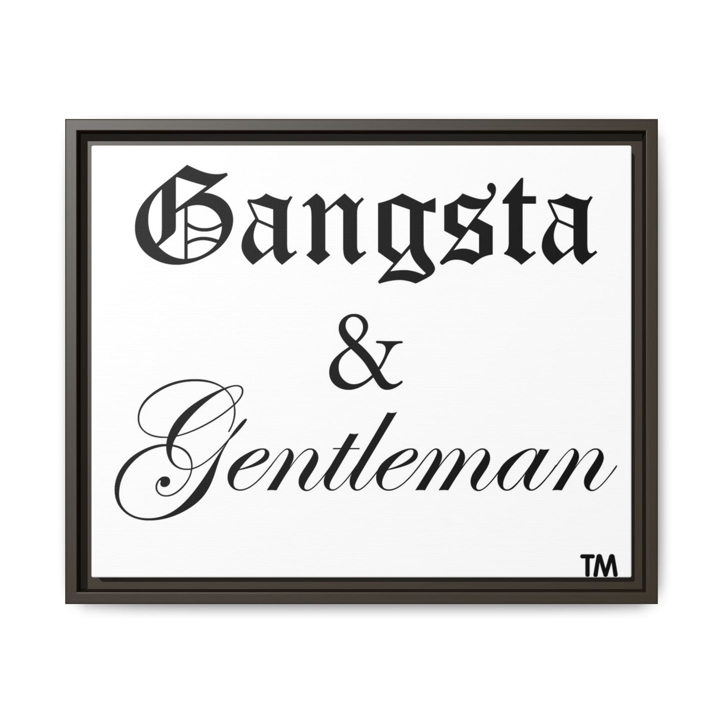 Gangsta & Gentleman Framed Matte Canvas Art - Stylish Wall Decor