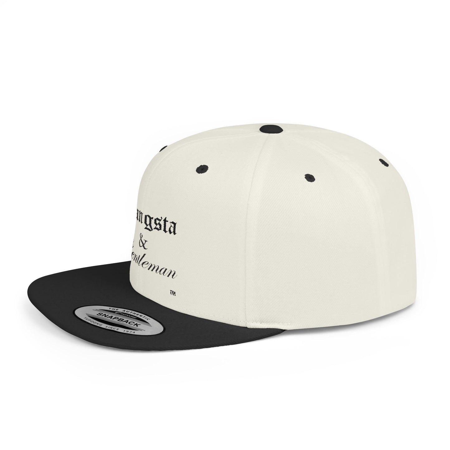Gangsta & Gentleman Snapback Cap - Trendy Flat Bill Hat for Stylish Individuals