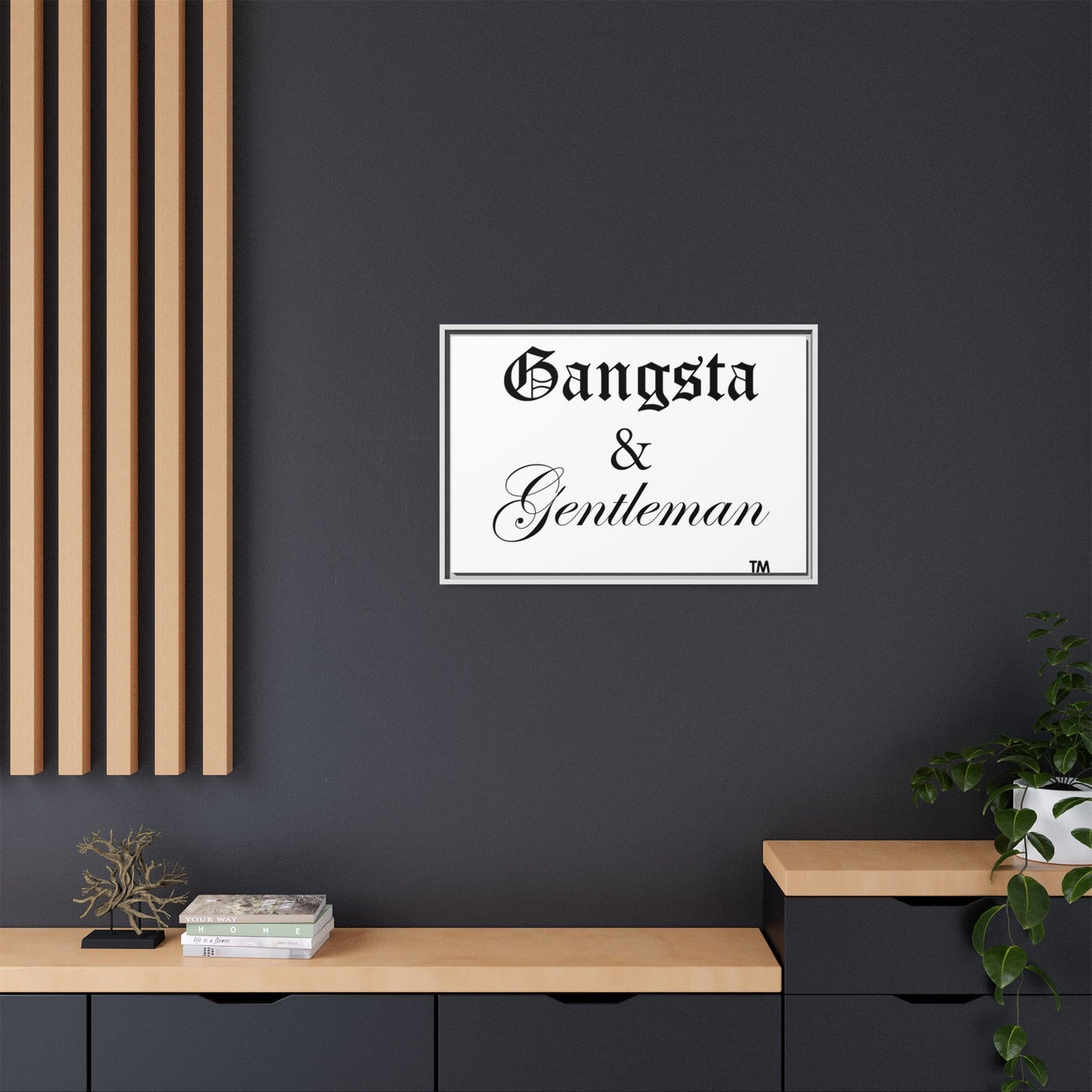 Gangsta & Gentleman Framed Matte Canvas Art - Stylish Wall Decor