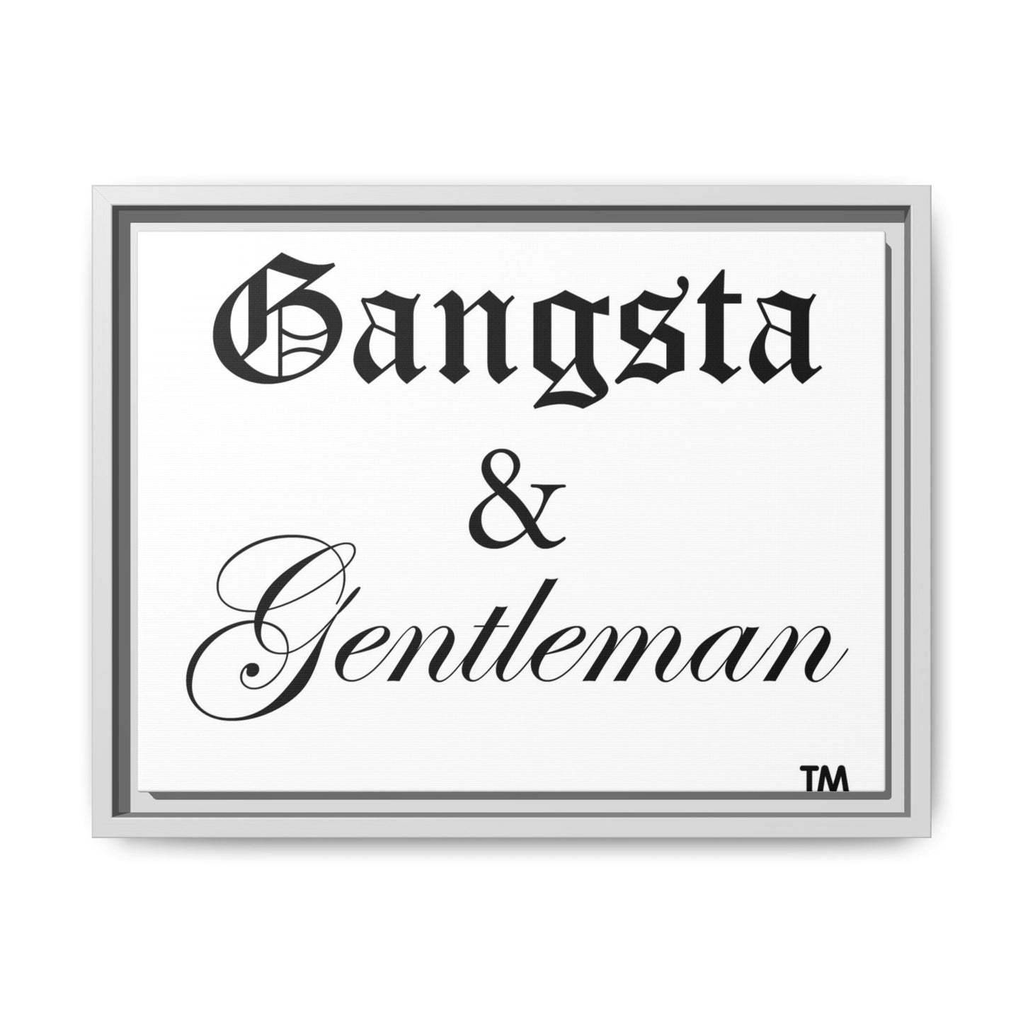 Gangsta & Gentleman Framed Matte Canvas Art - Stylish Wall Decor