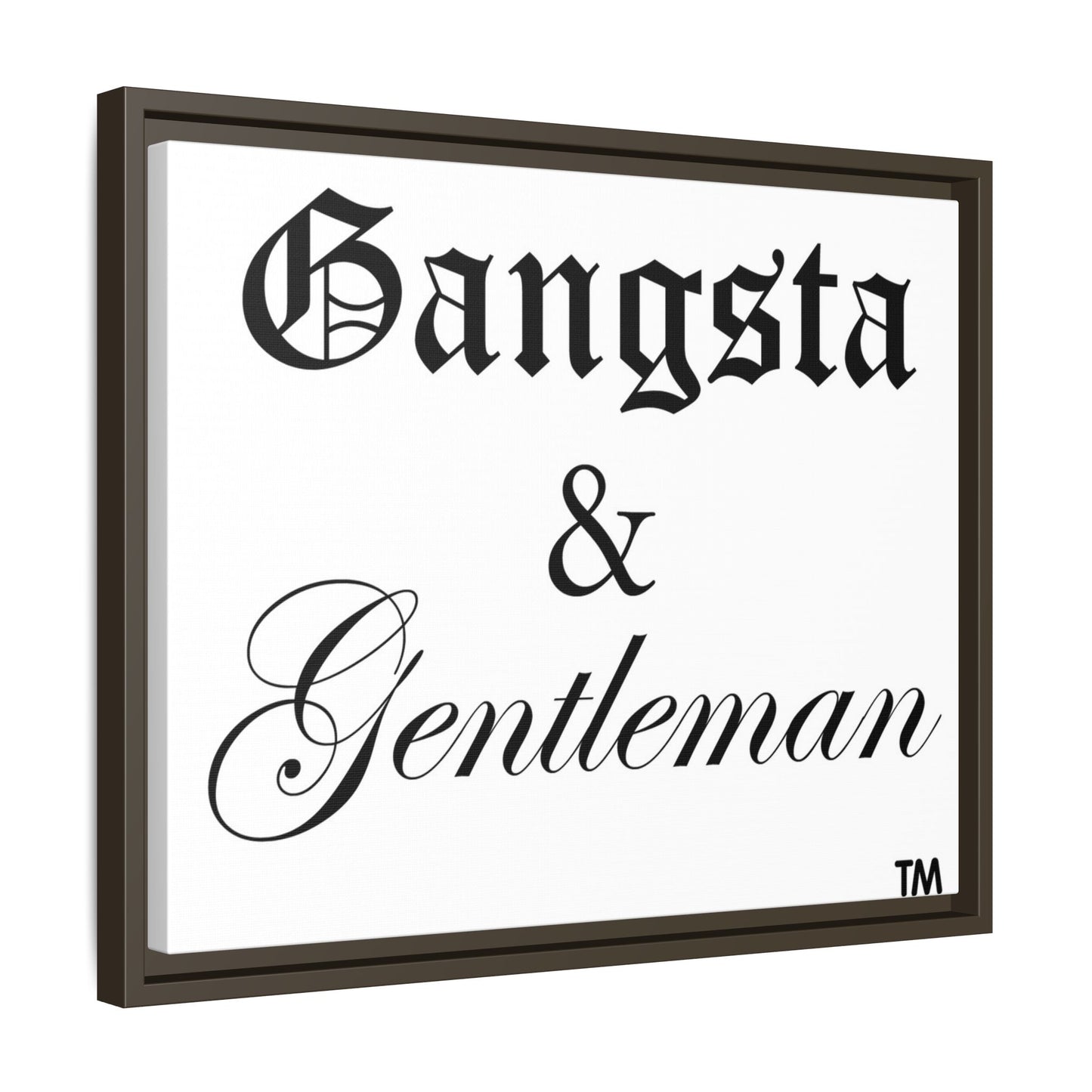 Gangsta & Gentleman Framed Matte Canvas Art - Stylish Wall Decor