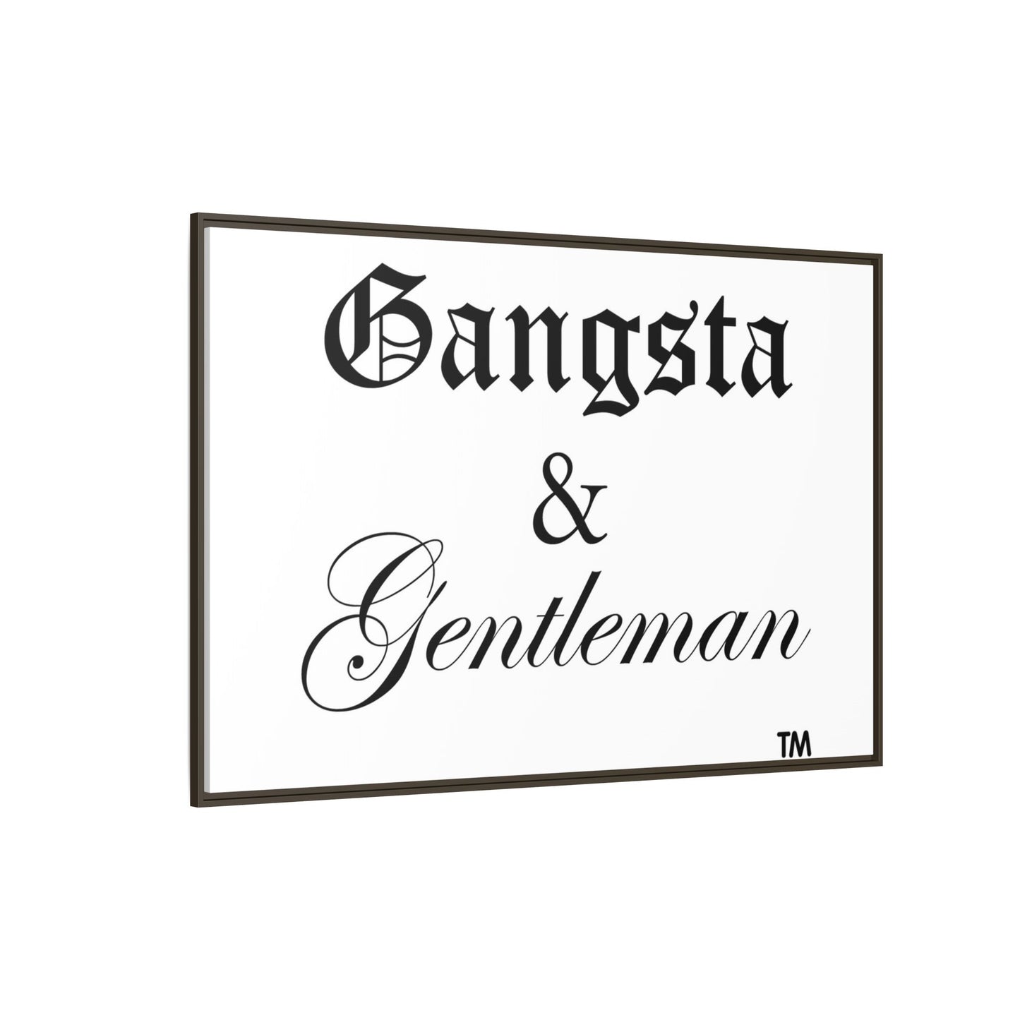 Gangsta & Gentleman Framed Matte Canvas Art - Stylish Wall Decor