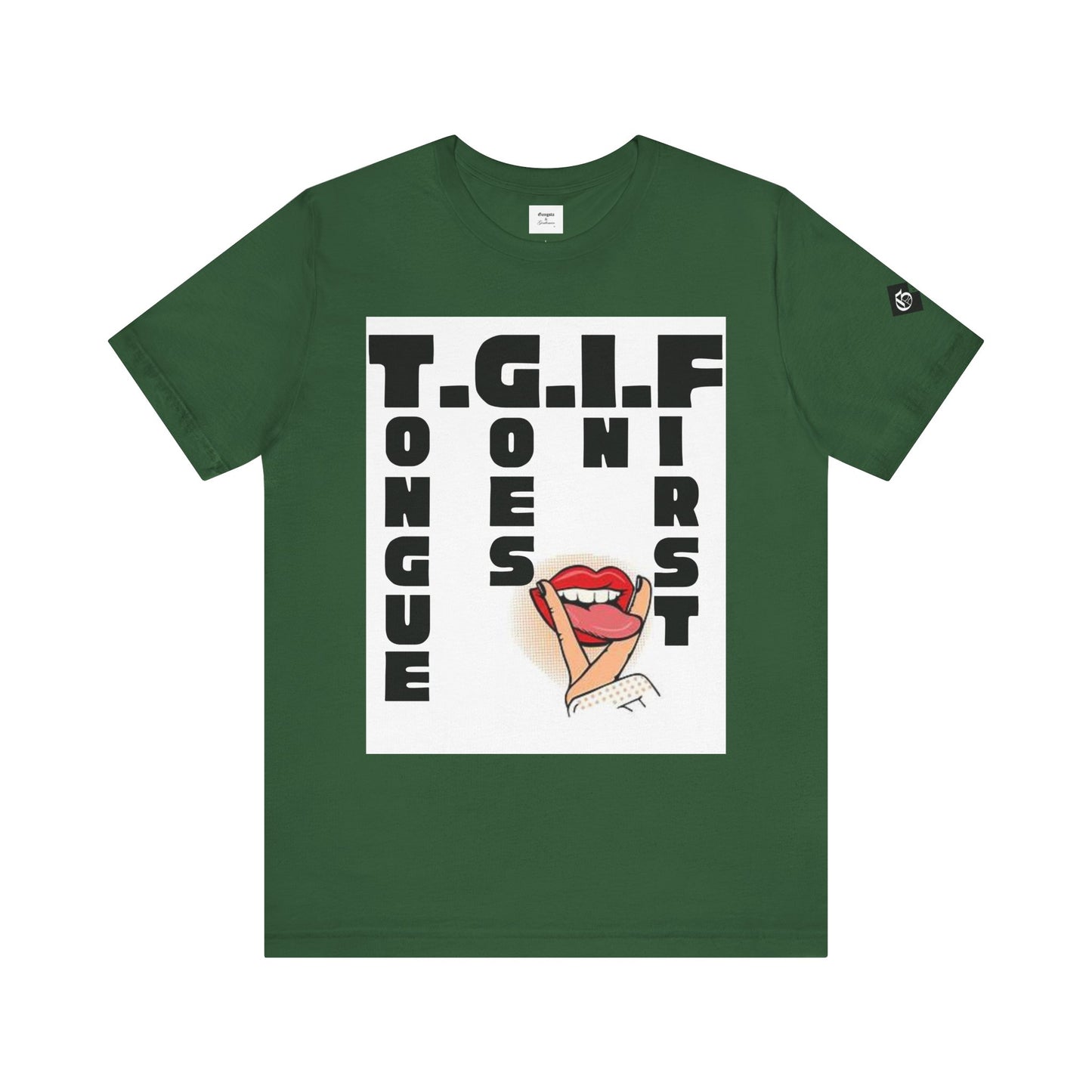 TGIF Tongue Graphic Tee - Unisex Jersey Short Sleeve T-Shirt