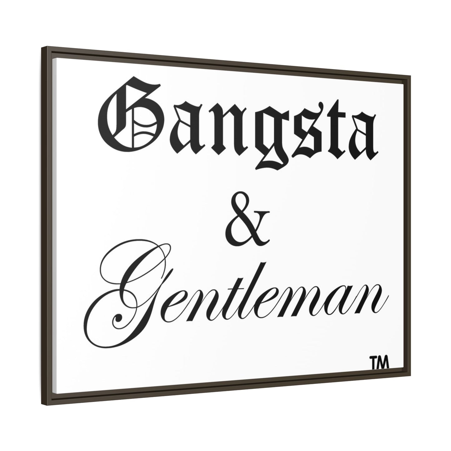 Gangsta & Gentleman Framed Matte Canvas Art - Stylish Wall Decor
