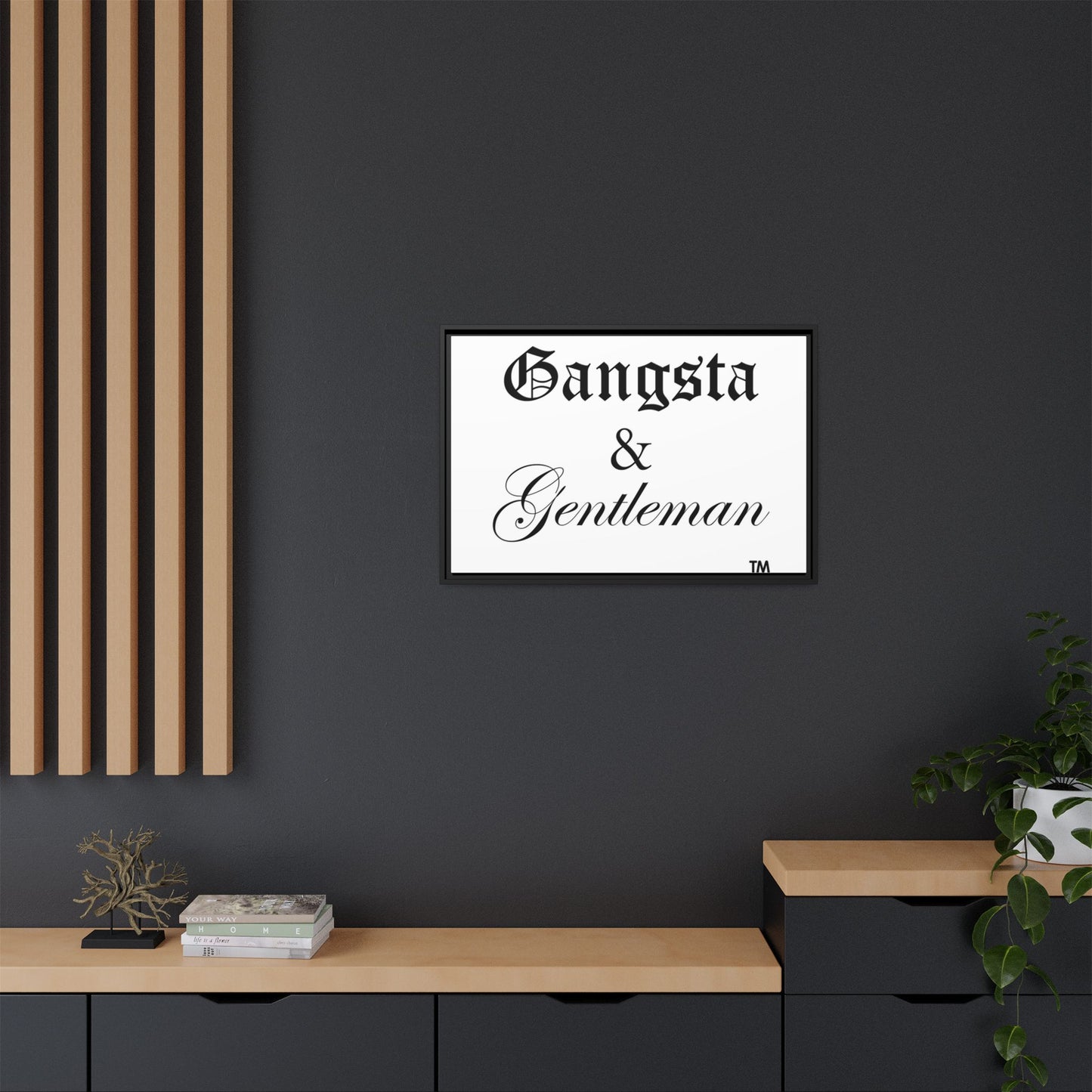 Gangsta & Gentleman Framed Matte Canvas Art - Stylish Wall Decor